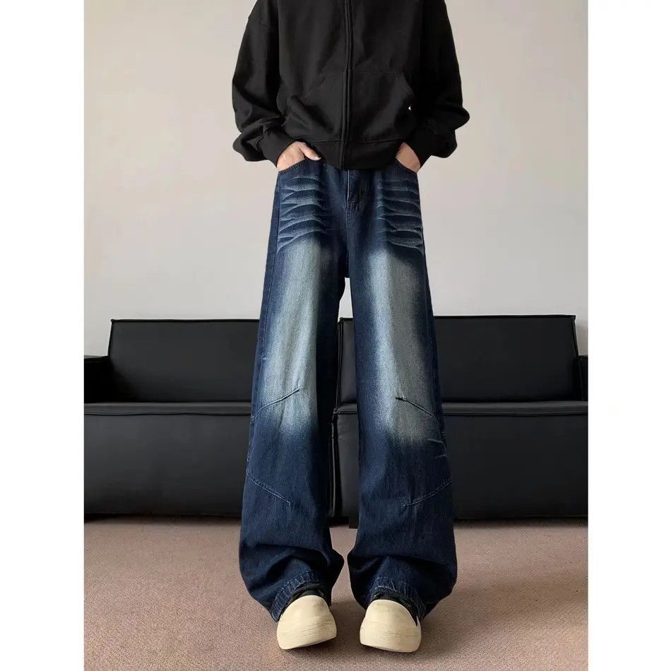 Japanese Brand Retro loose high street straight leg jeans Size US 32 / EU 48 - 3 Thumbnail