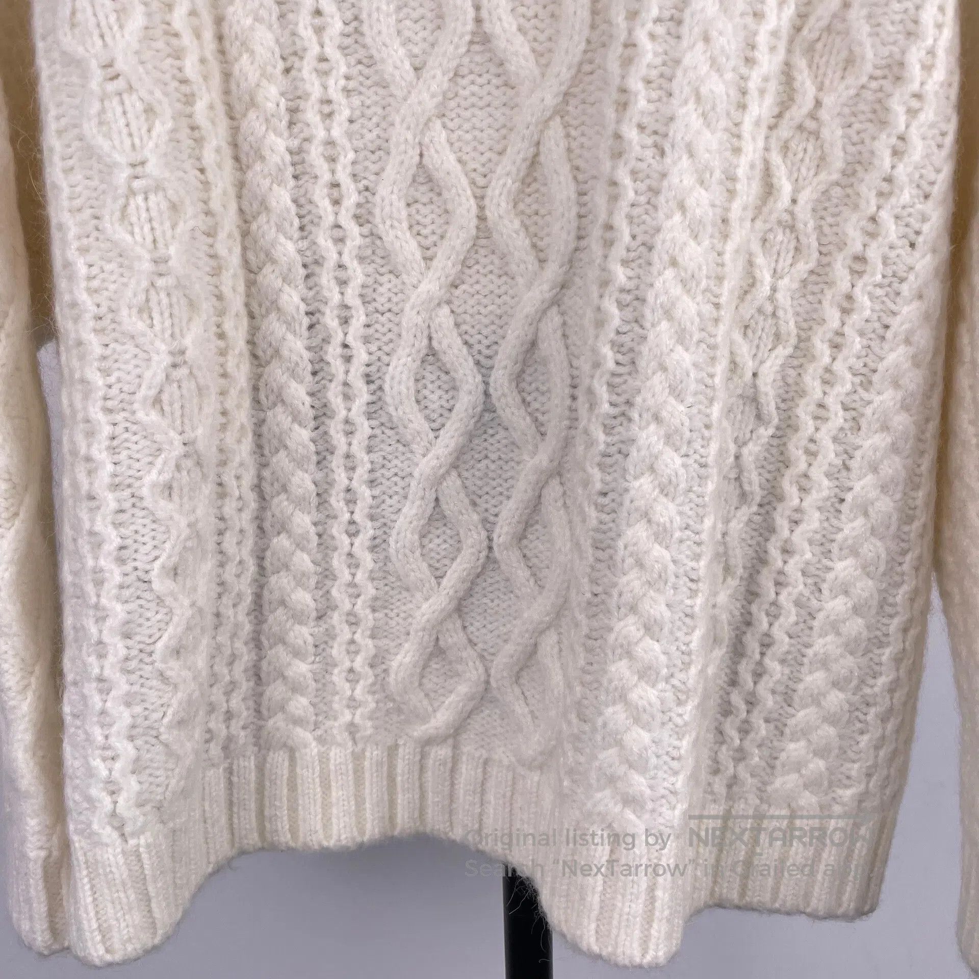 Valentino Valentino Heavy handcrafted lace mohair ivory white sweate Size US XS / EU 42 / 0 - 4 Thumbnail