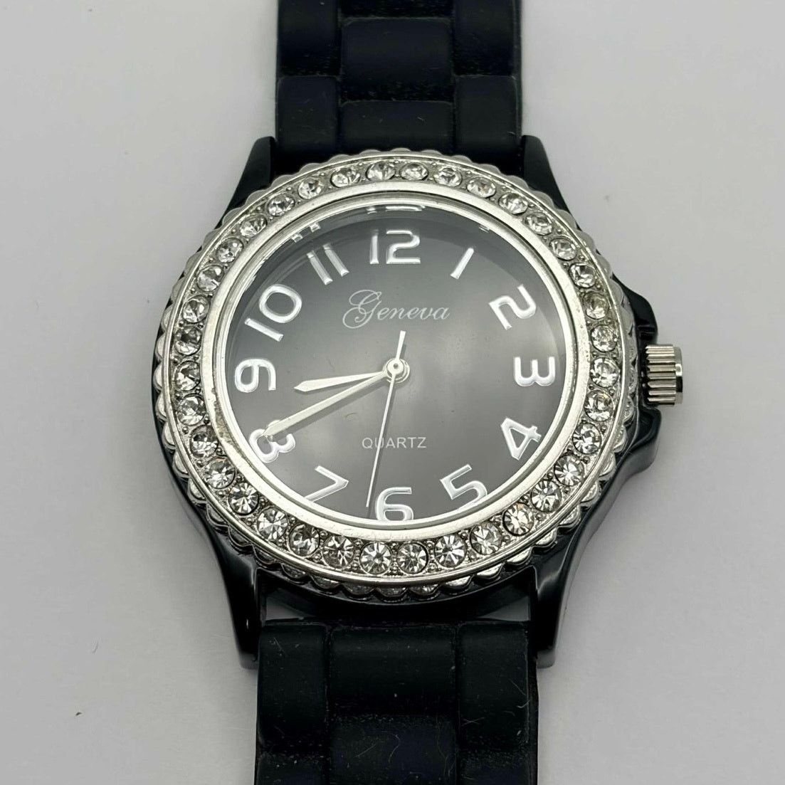 Geneva Black & Silver Geneva Men’s Watch Size ONE SIZE - 3 Thumbnail