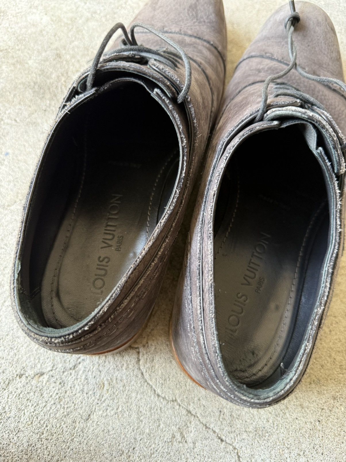 Louis Vuitton LOUIS VUITTON Archive Dark Brown Suede Leather Shoes Size US 7.5 / EU 40-41 - 8 Thumbnail