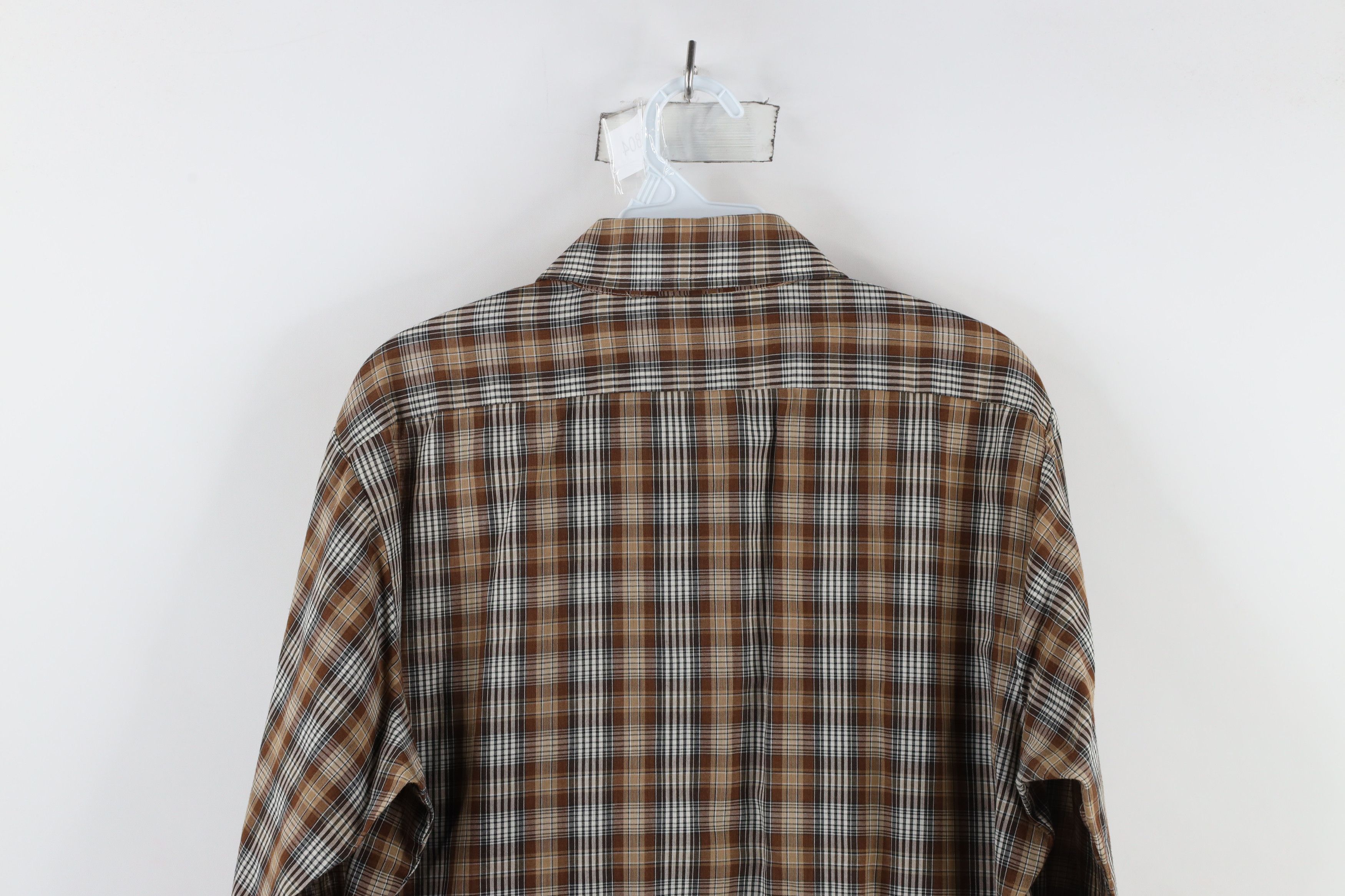 Vintage Vintage 70s Streetwear Collared Button Shirt Brown Plaid Size US M / EU 48-50 / 2 - 7 Thumbnail