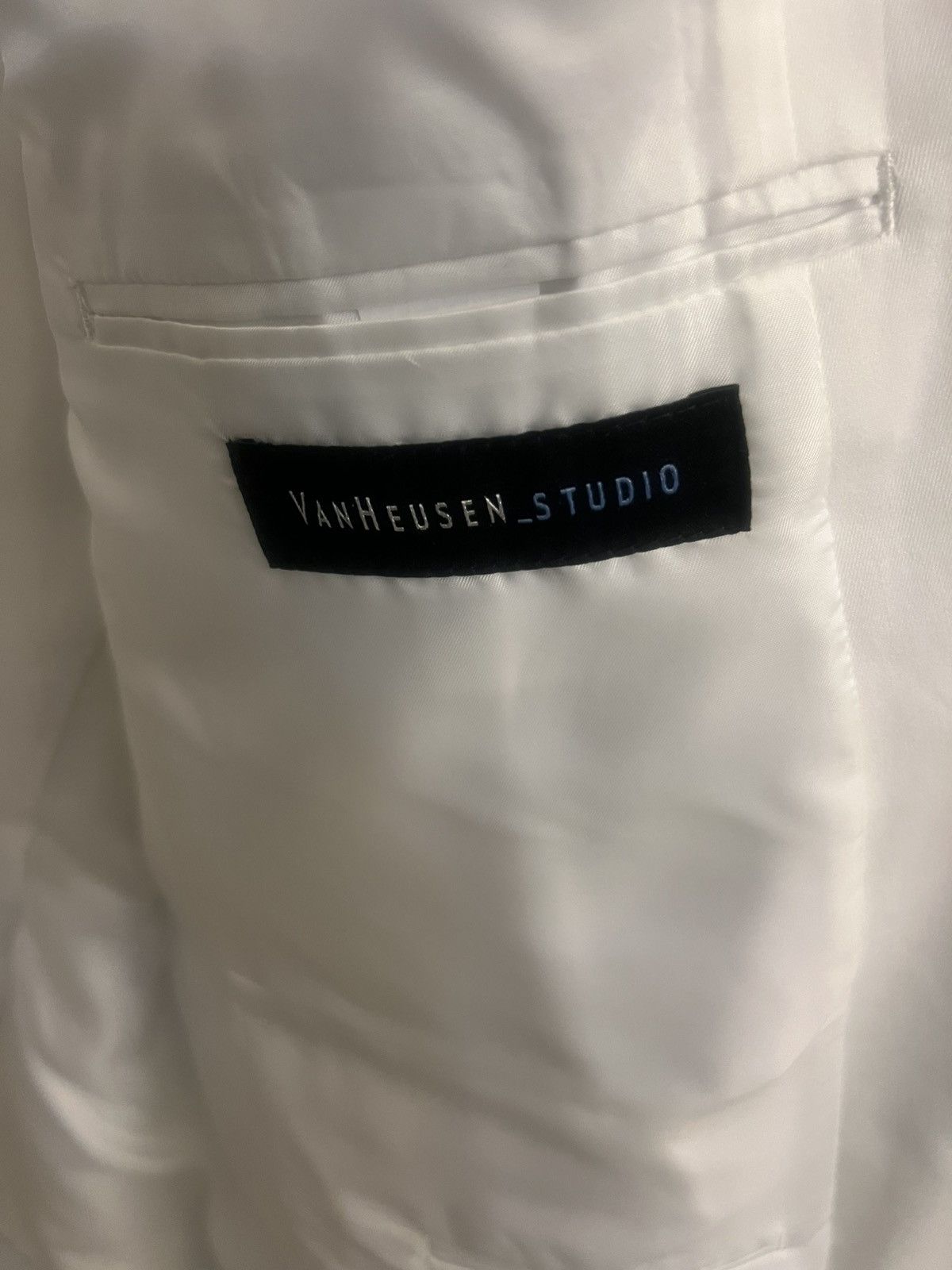 Van Heusen White Mens Suit Jacket/Blazer Size US L / EU 52-54 / 3 - 4 Thumbnail