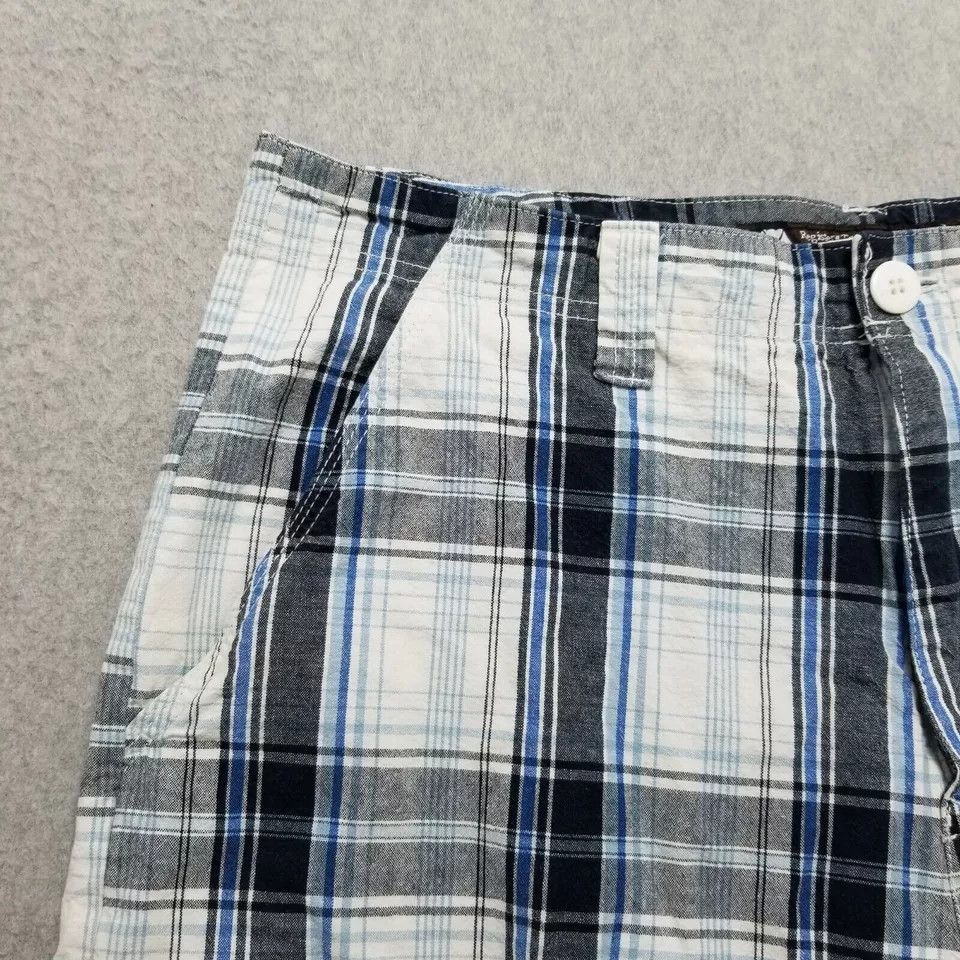 Southpole Southpole Shorts Mens 36 White Plaid Pockets Chino Casual Size US 36 / EU 52 - 12 Thumbnail