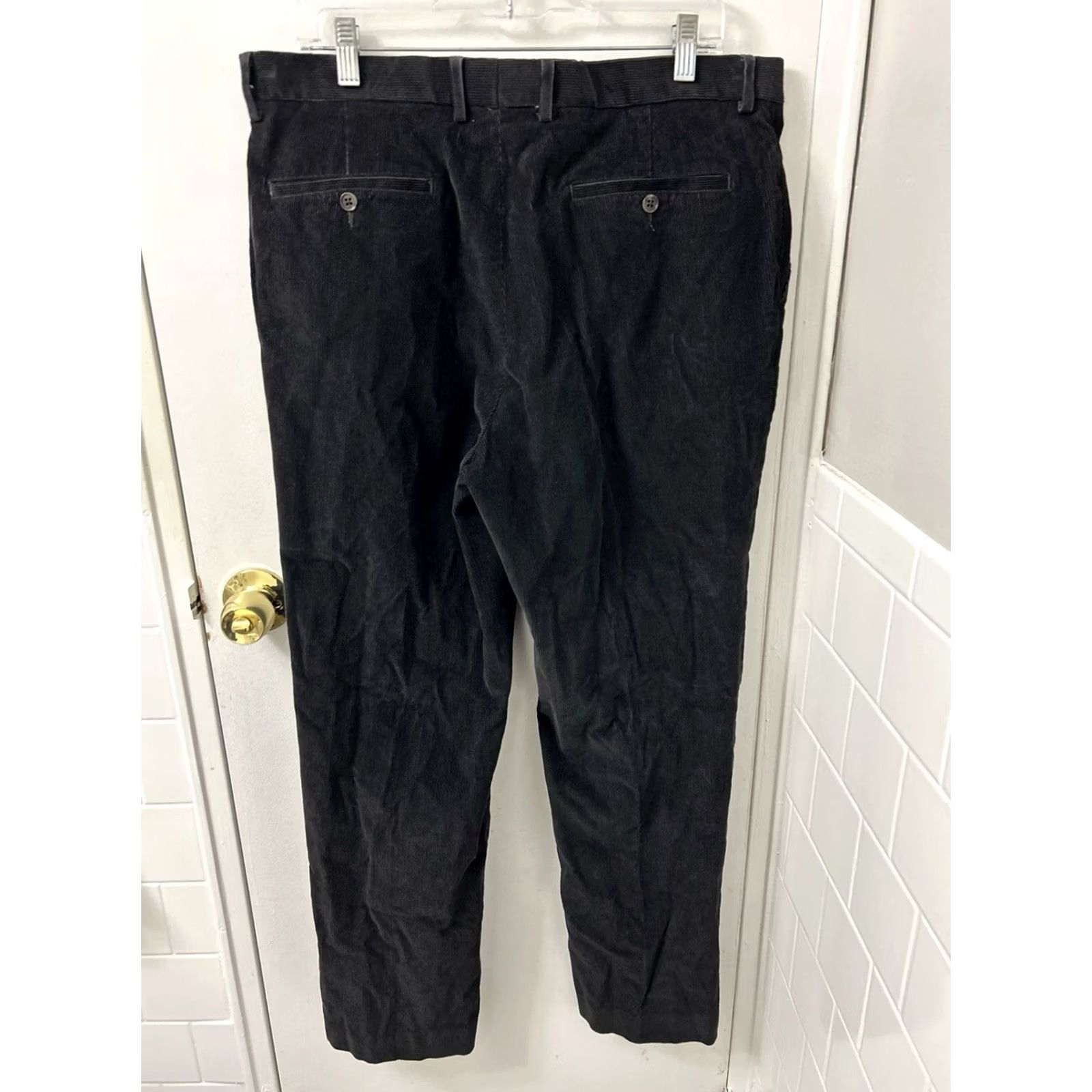 Ralph Lauren Lauren Ralph Lauren Corduroy Pants Mens 36x31 Black Straight Leg Trousers Dress Pants Casual Workwear Size US 36 / EU 52 - 7 Thumbnail
