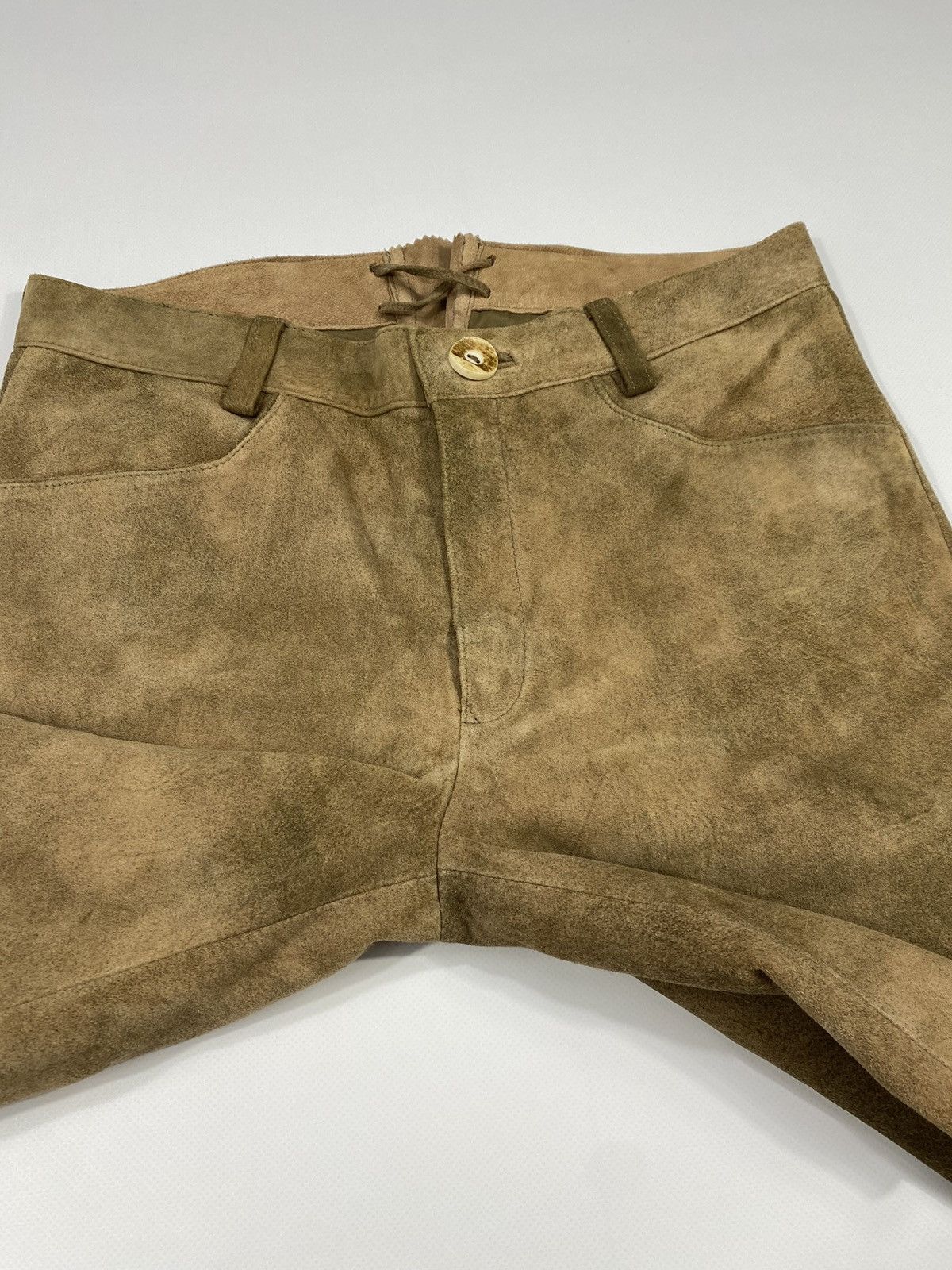 Genuine Leather 🔥LASTDROP🔥 Leather Spieth Wensky Traditional Leather Shorts Size 31" - 7 Thumbnail
