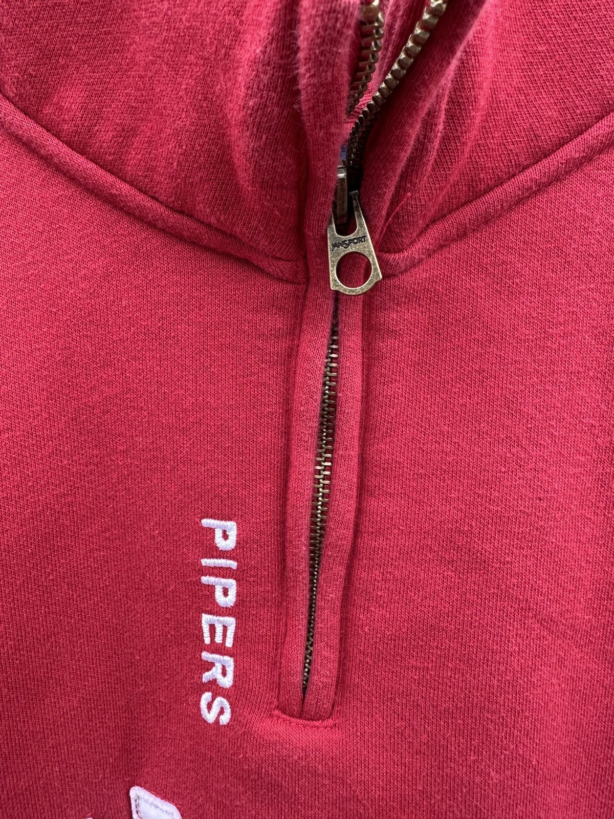 Jansport × Vintage Vintage Hamline Jansport Red Quarter Zip Sweatshirt Size US L / EU 52-54 / 3 - 2 Thumbnail