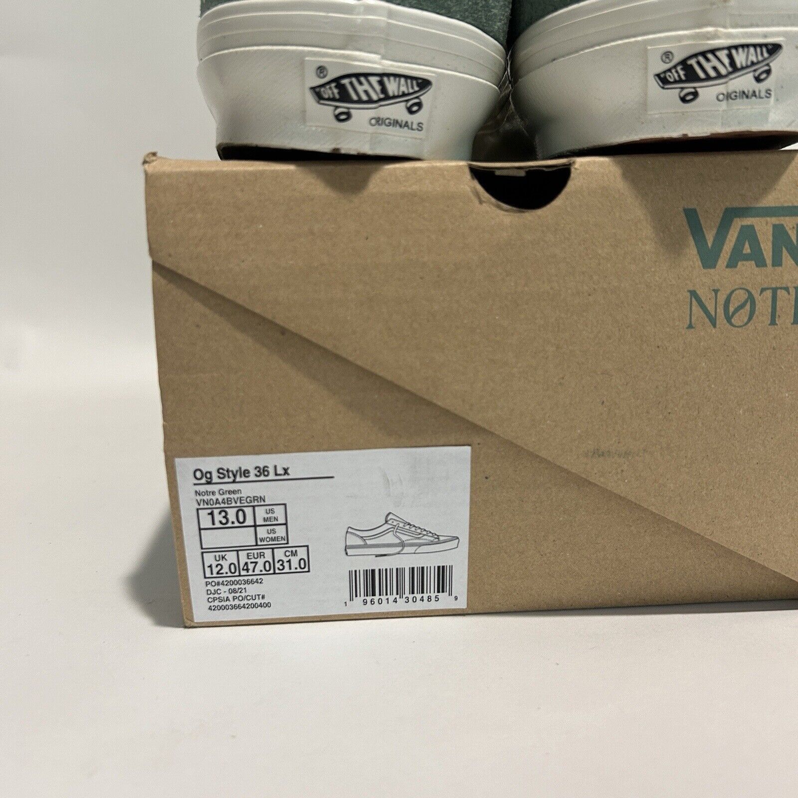 Vans Notre X Vans OG Style 36 LX “Matcha Green” 2024 Size US 13 / EU 46 - 5 Thumbnail