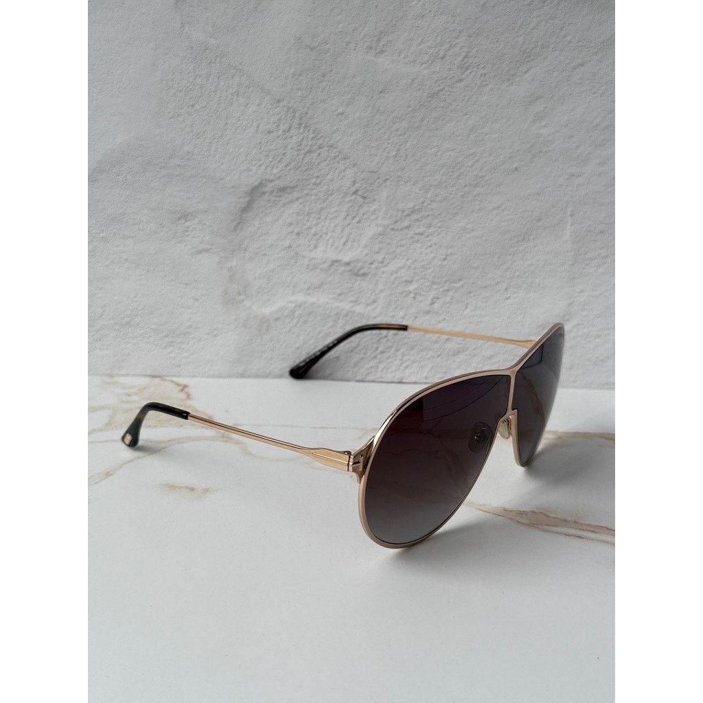 Tom Ford NEW Tom Ford FT1174 Gaia Mask Sunglasses in Rose Gold Size ONE SIZE - 5 Thumbnail