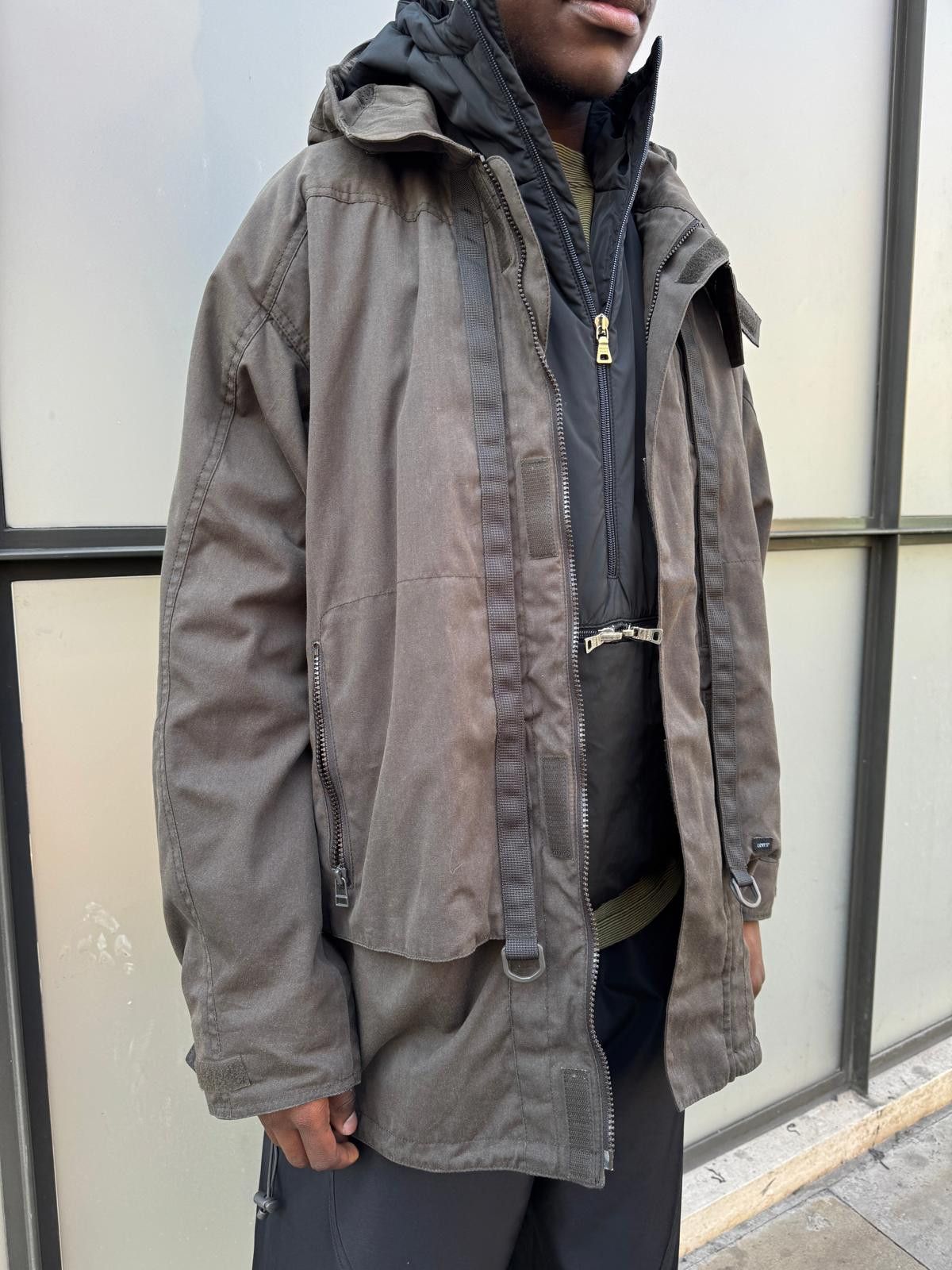 Levi's 00’s Levi’s Engineered Waxed Cotton Stash Pocket Jacket Size US L / EU 52-54 / 3 - 6 Thumbnail