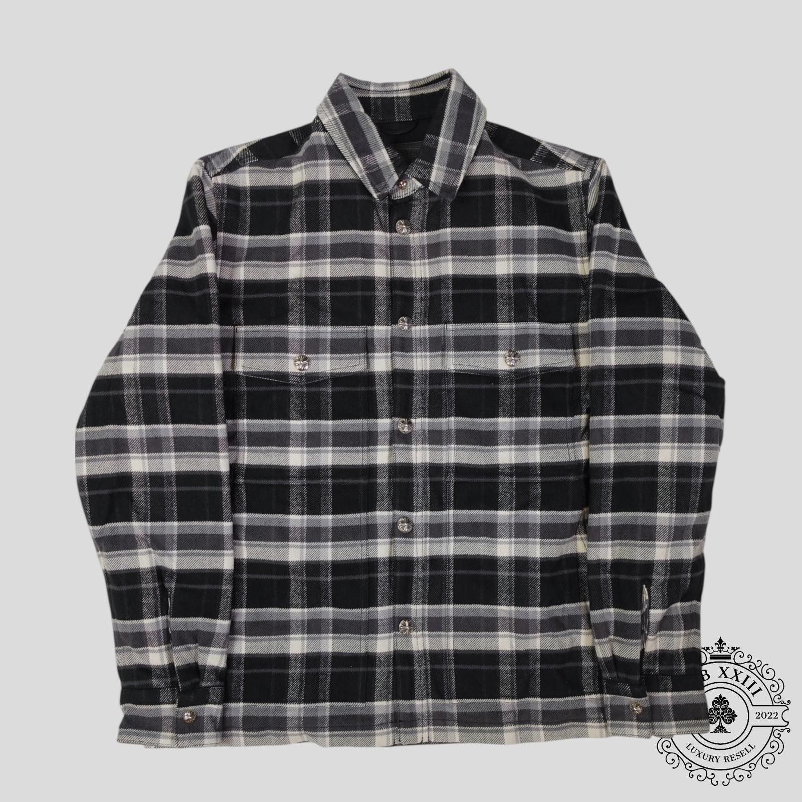 Chrome Hearts Chrome Hearts Padded Flannel Shirt in Black/White - Medium Size US M / EU 48-50 / 2 - 1 Thumbnail