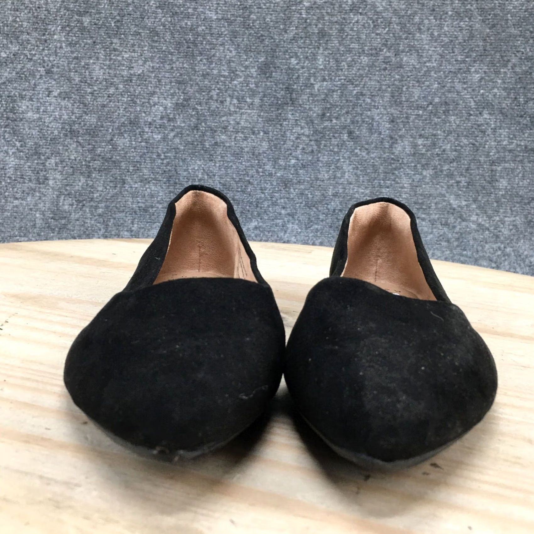 Vintage A New Day Ballet Flats Womens 6 Black Slip On Pointed Toe Suede Casual Flat Shoes Size US 6 / IT 36 - 6 Thumbnail