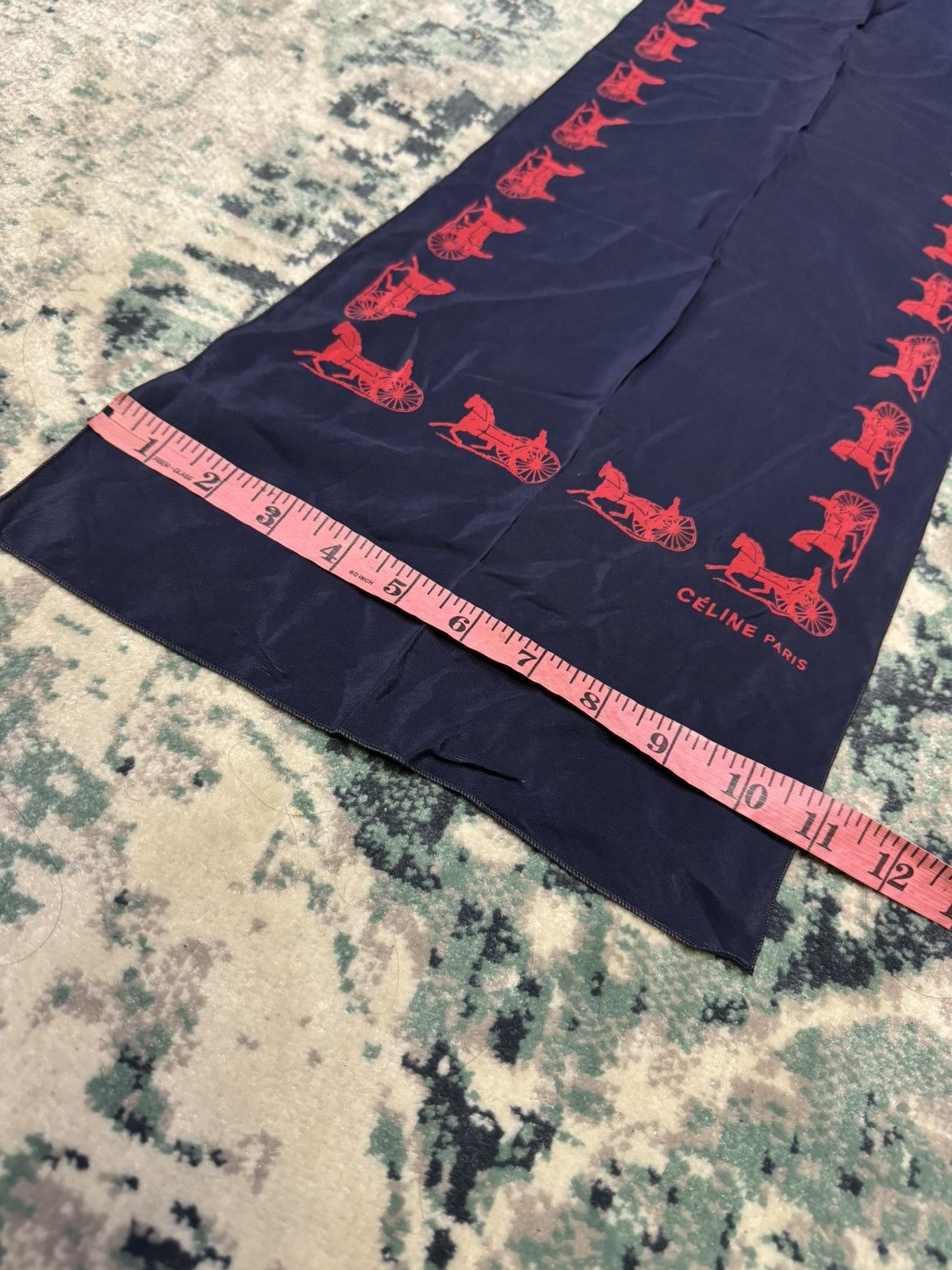 Celine VINTAGE 1960s CELINE MONOGRAM PRINT SILK SCARF Size ONE SIZE - 7 Thumbnail