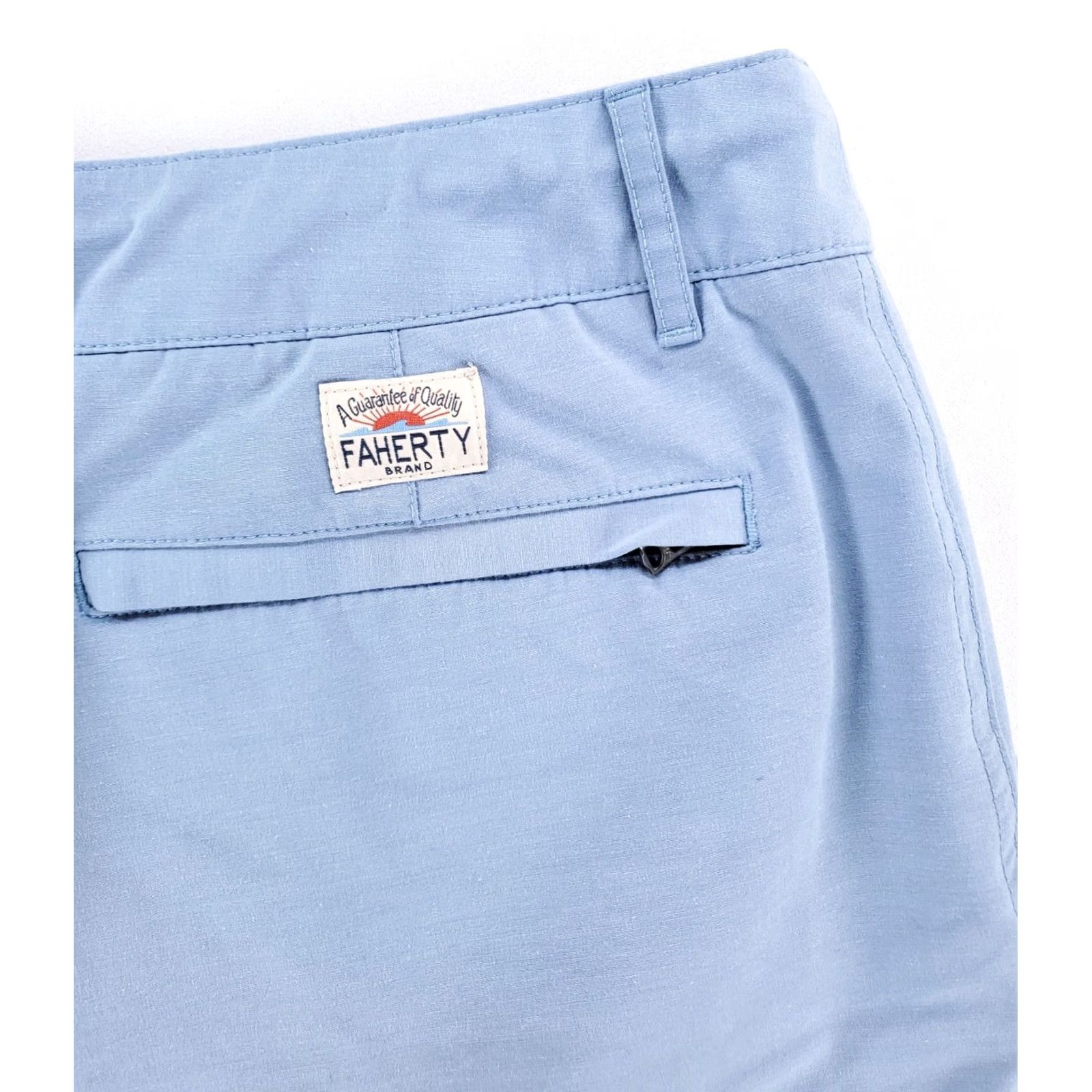 Faherty Faherty All Day Shorts Blue Zip 9 Inseam Mens 37 Actual Size 36 (37) Casual Zip Front Button Scratches Size US 37 - 6 Thumbnail