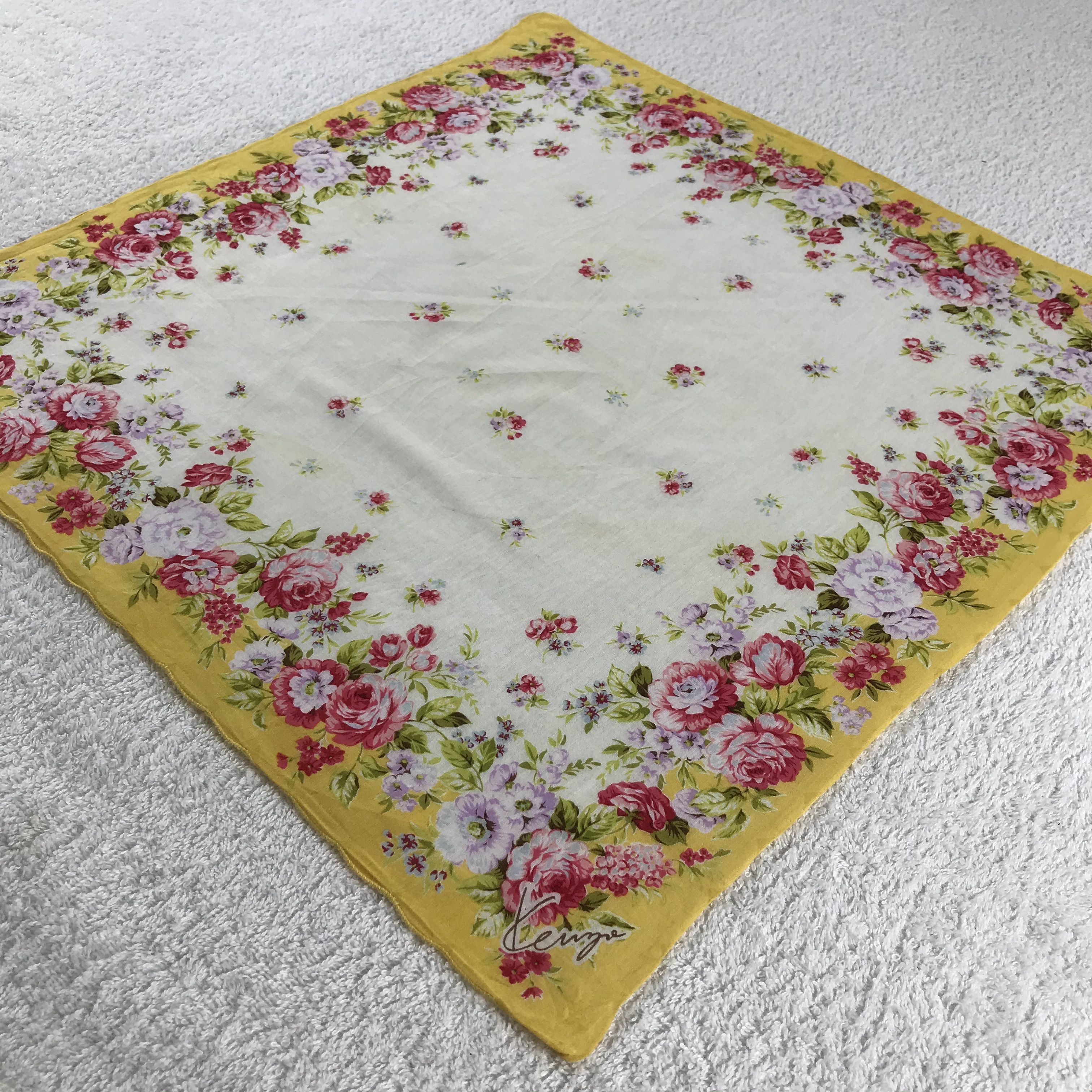 Kenzo × Vintage Kenzo Bandana / Handkerchief / Neckerchief - S090 Size ONE SIZE - 2 Thumbnail