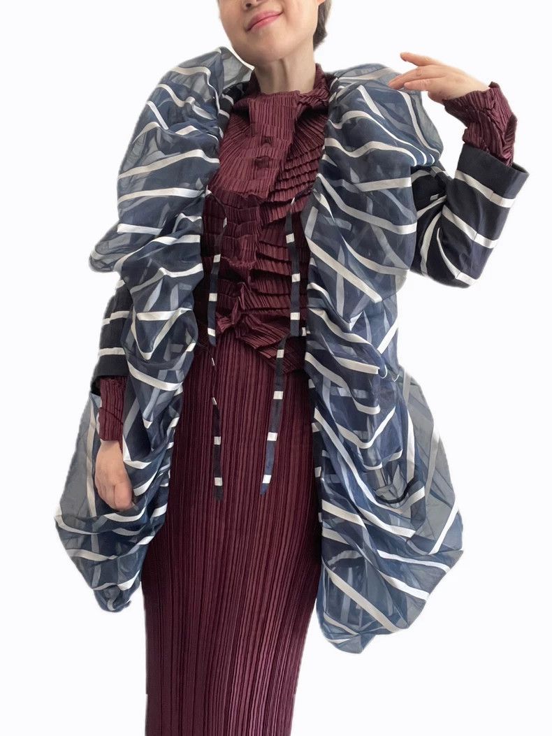 Issey Miyake Issey Miyake size:2 Blue-gray mainline coat Size M / US 6-8 / IT 42-44 - 5 Thumbnail