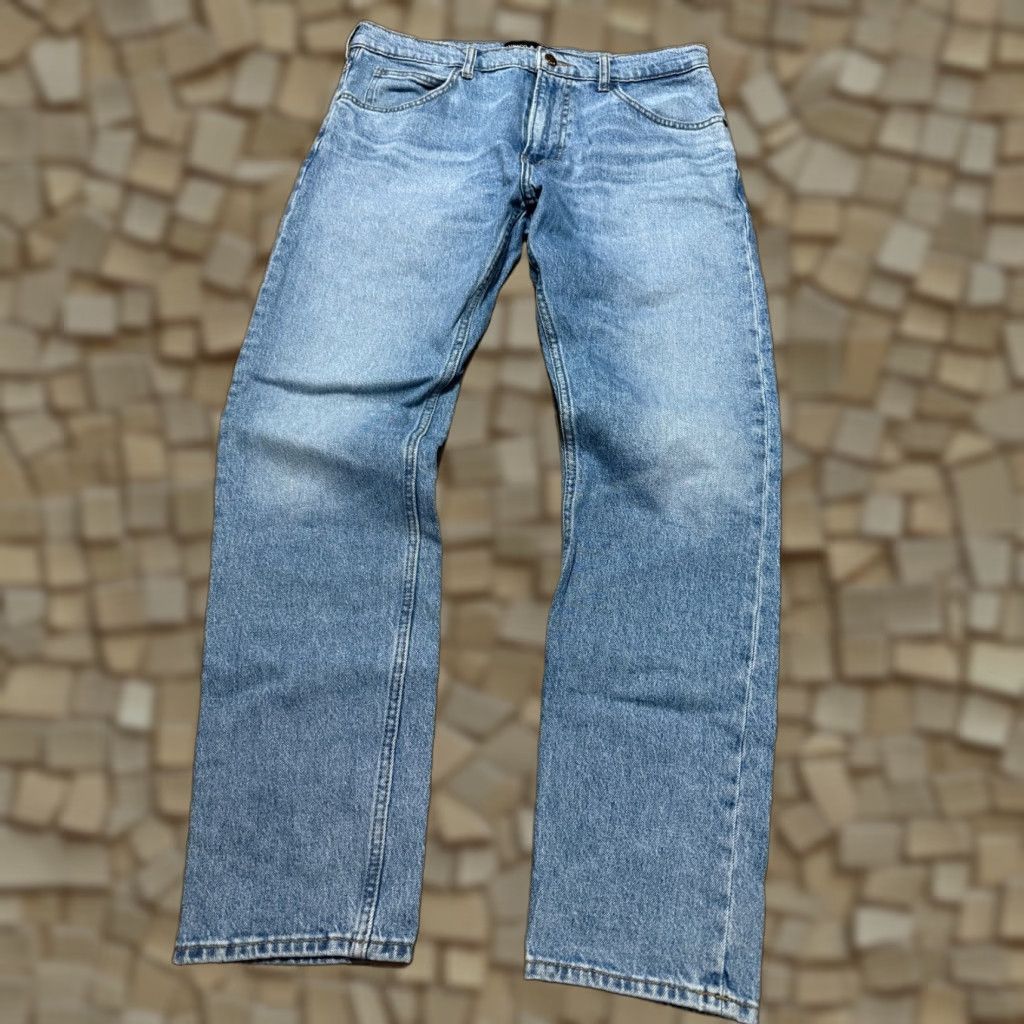 Vintage Indigo & Chino Jeans Men 34x30 Blue Denim Straight Pocket Jeans 5-Pocket Regular Rise Mid Vintage No Size US 34 / EU 50 - 1 Thumbnail
