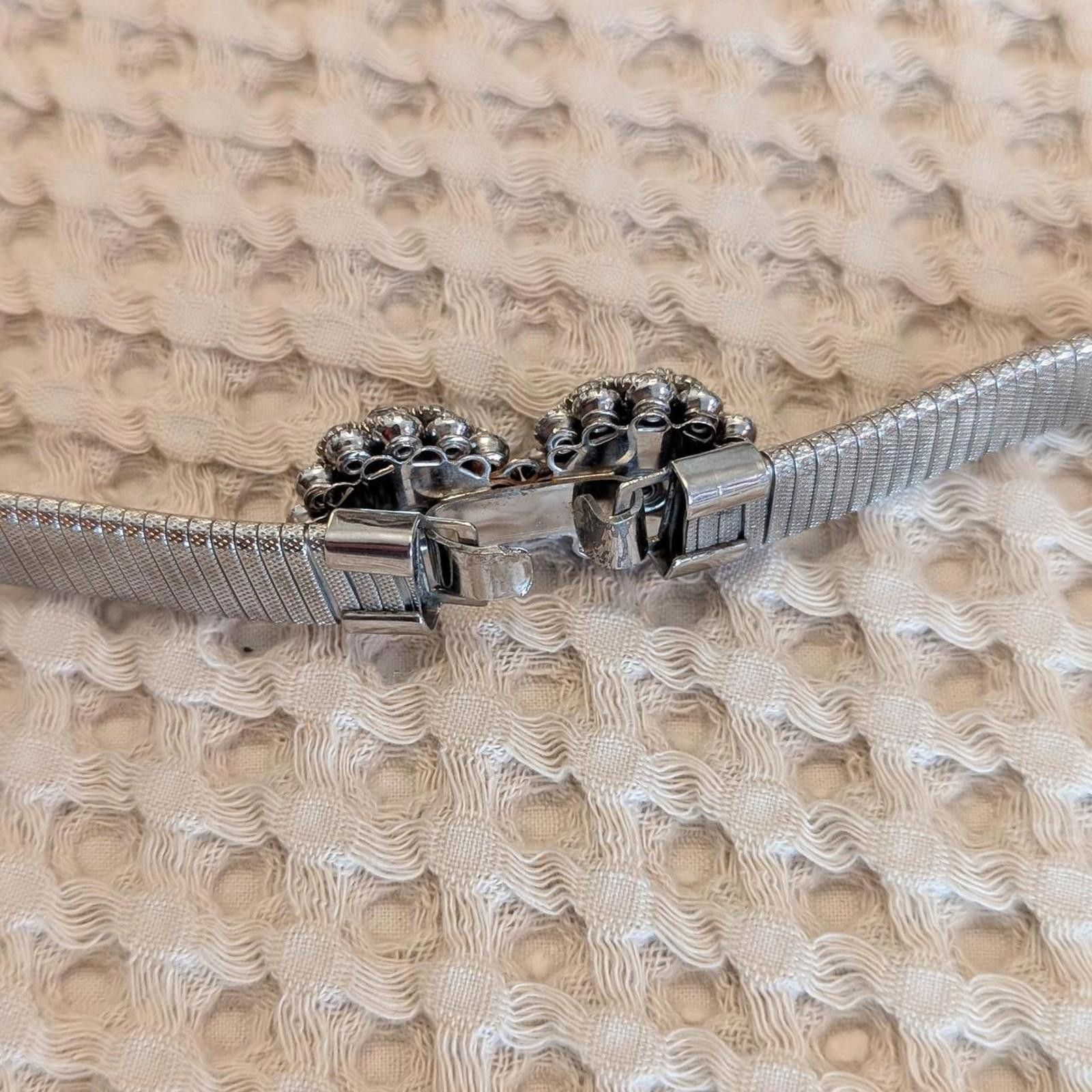 Other Retro Silver Coiled Stretch Jeweled Waist Belt Size ONE SIZE - 4 Thumbnail