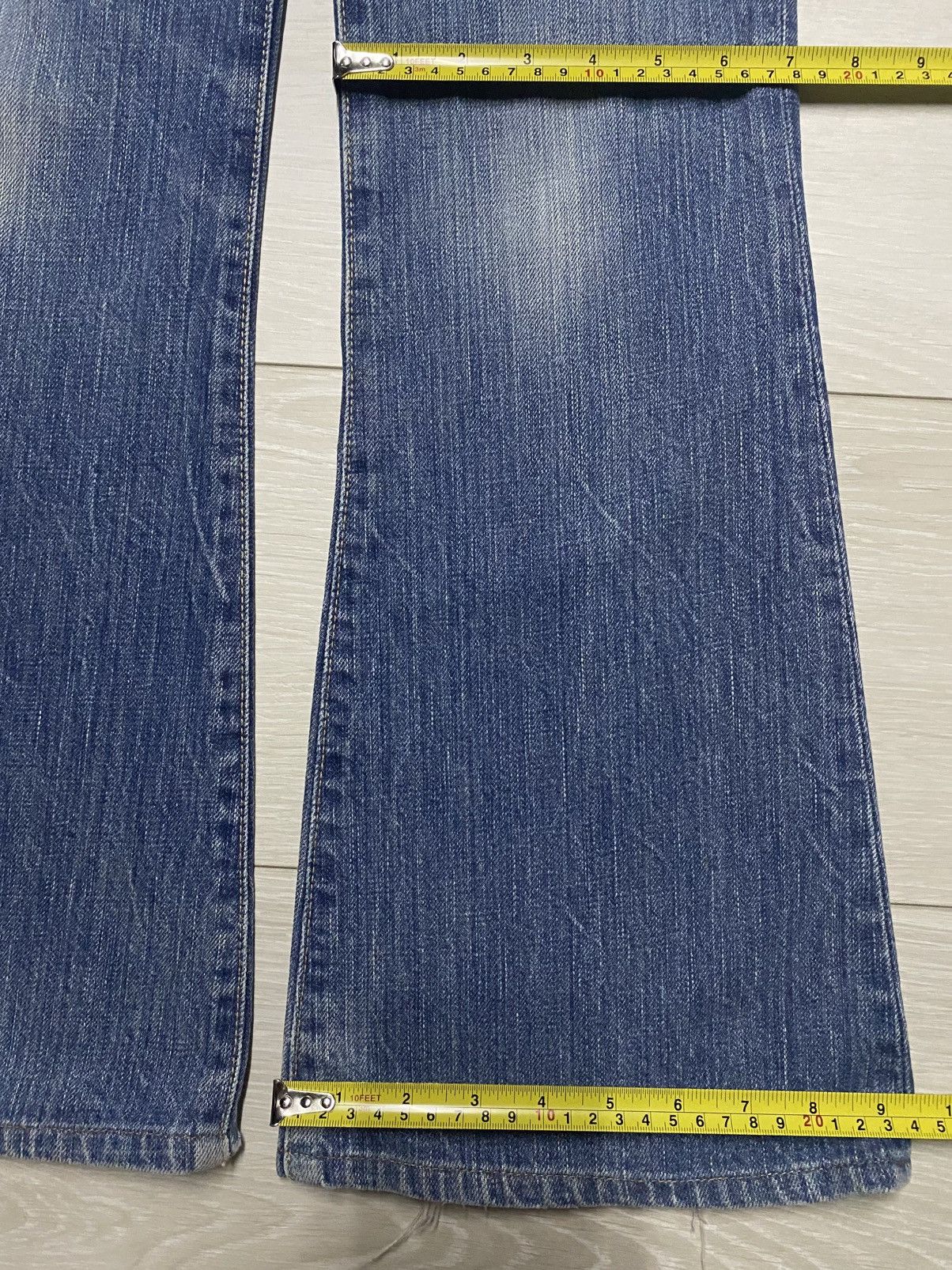 Edwin Vintage Miss Edwin 503 Blue Wash Flare Jeans Size US 30 / EU 46 - 9 Thumbnail