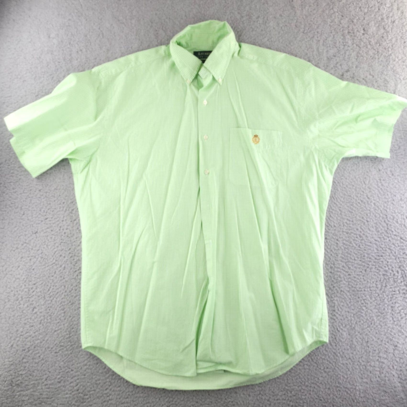 Ralph Lauren Ralph Lauren Shirt Mens XL Gingham Short Sleeve Green Check Button-Up Baggy Size US XL / EU 56 / 4 - 2 Thumbnail
