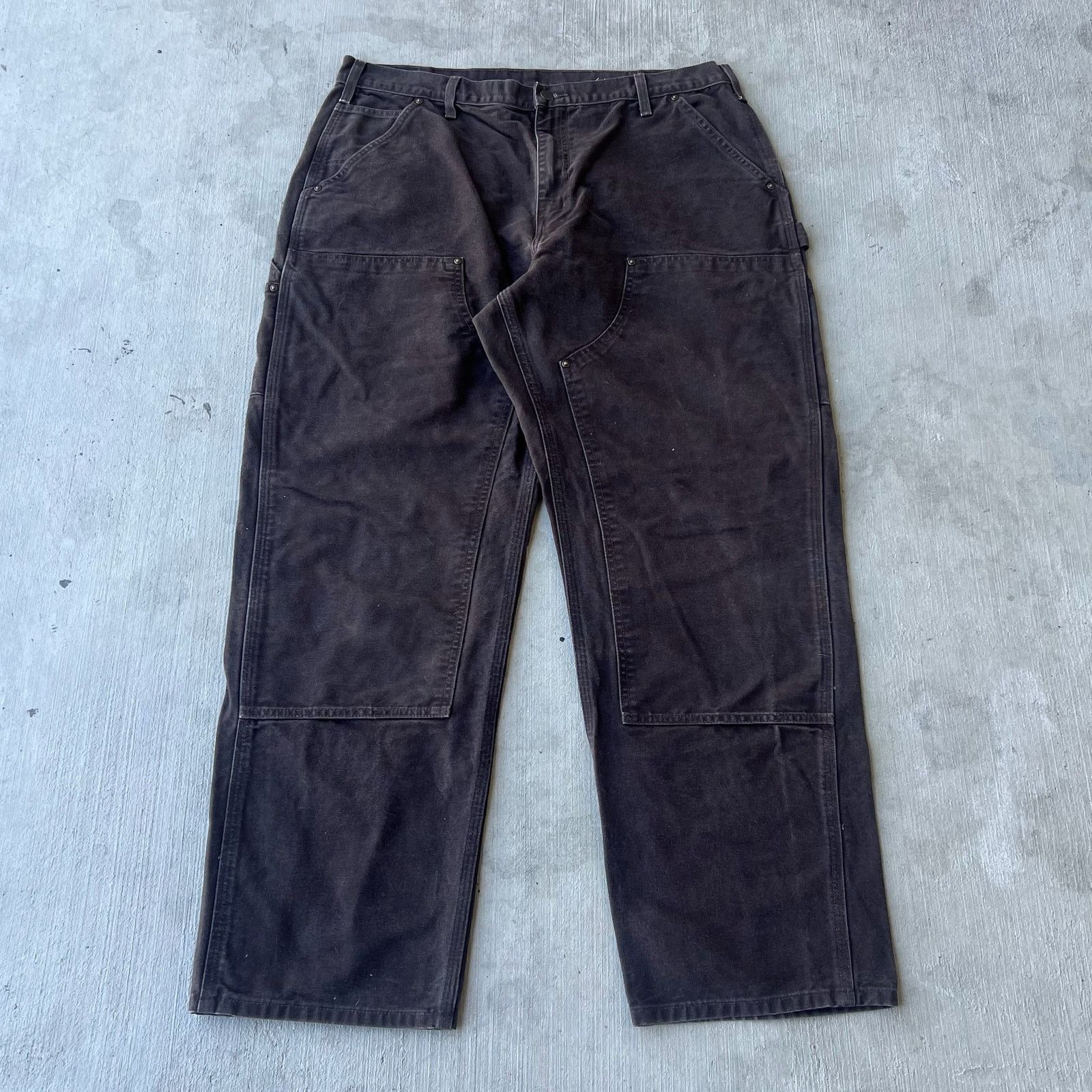 Carhartt × Vintage Carhartt brown double knee work wear carpenter pants Size US 37 - 1 Thumbnail