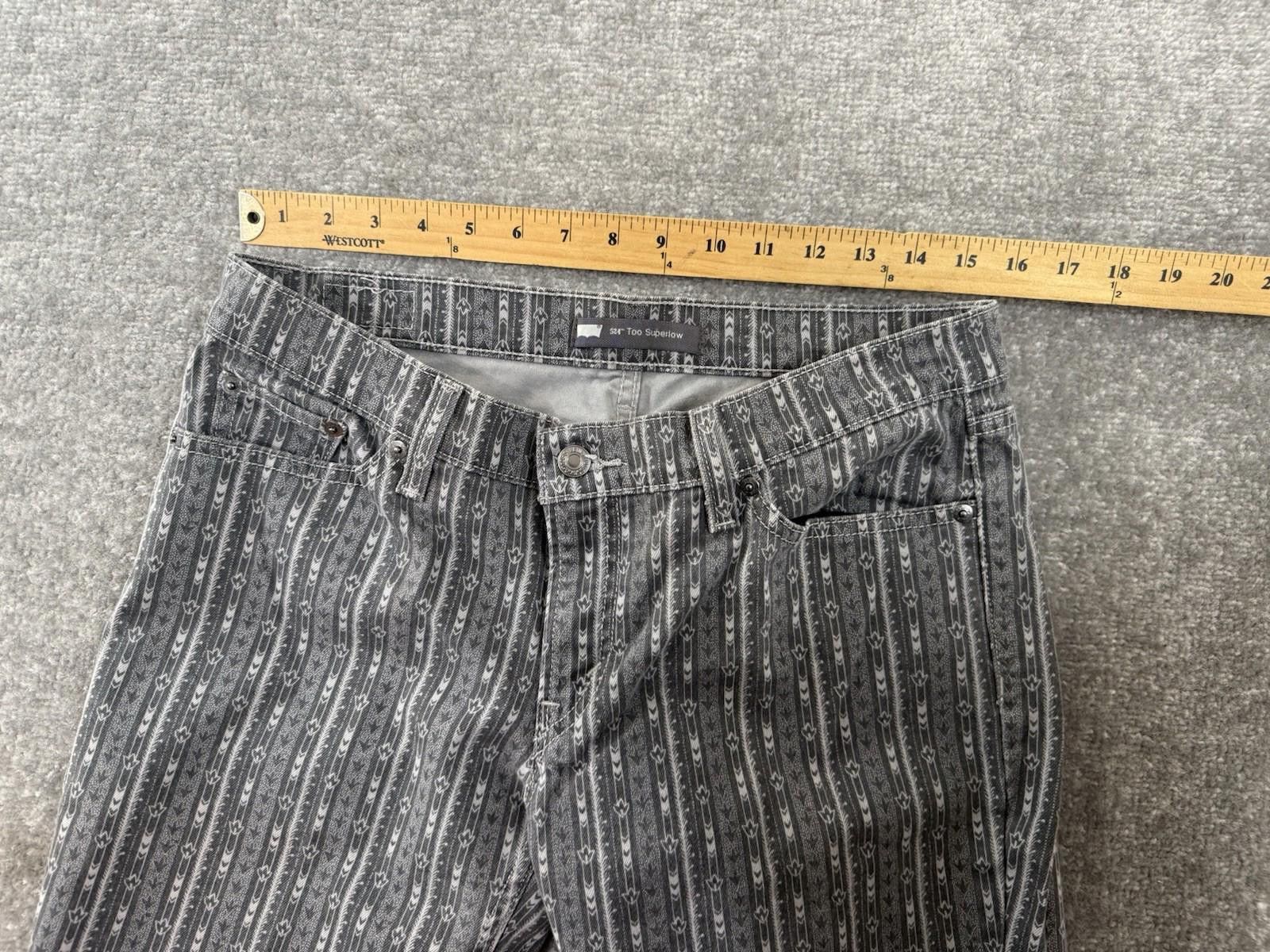 Levi's Levi's 524 Too Superlow Stretch Skinny Jeans Stripe 31x31 Size 31" - 7 Thumbnail