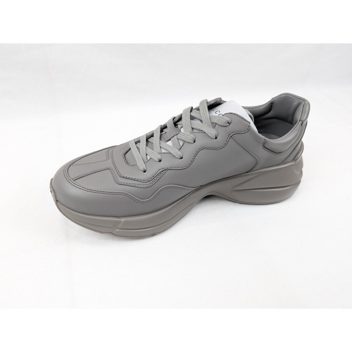 Gucci o1rshd1 Soft Leather Sneakers in Dusty Grey/Admiral Size US 10.5 / EU 43-44 - 8 Thumbnail