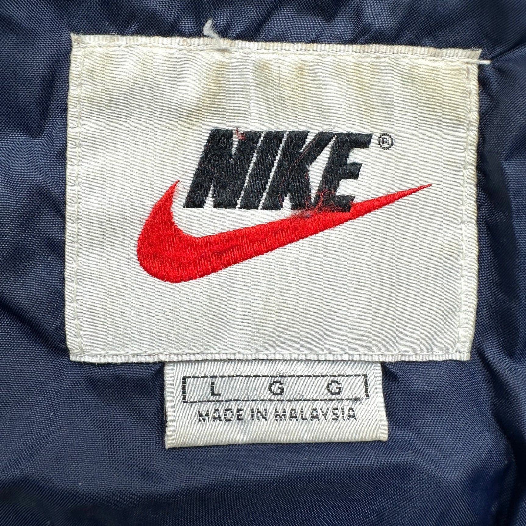 Nike VINTAGE Nike Windbreaker Jacket Lined Mens Large Blue Full Zip 90s Logo Jacket Size US L / EU 52-54 / 3 - 2 Thumbnail