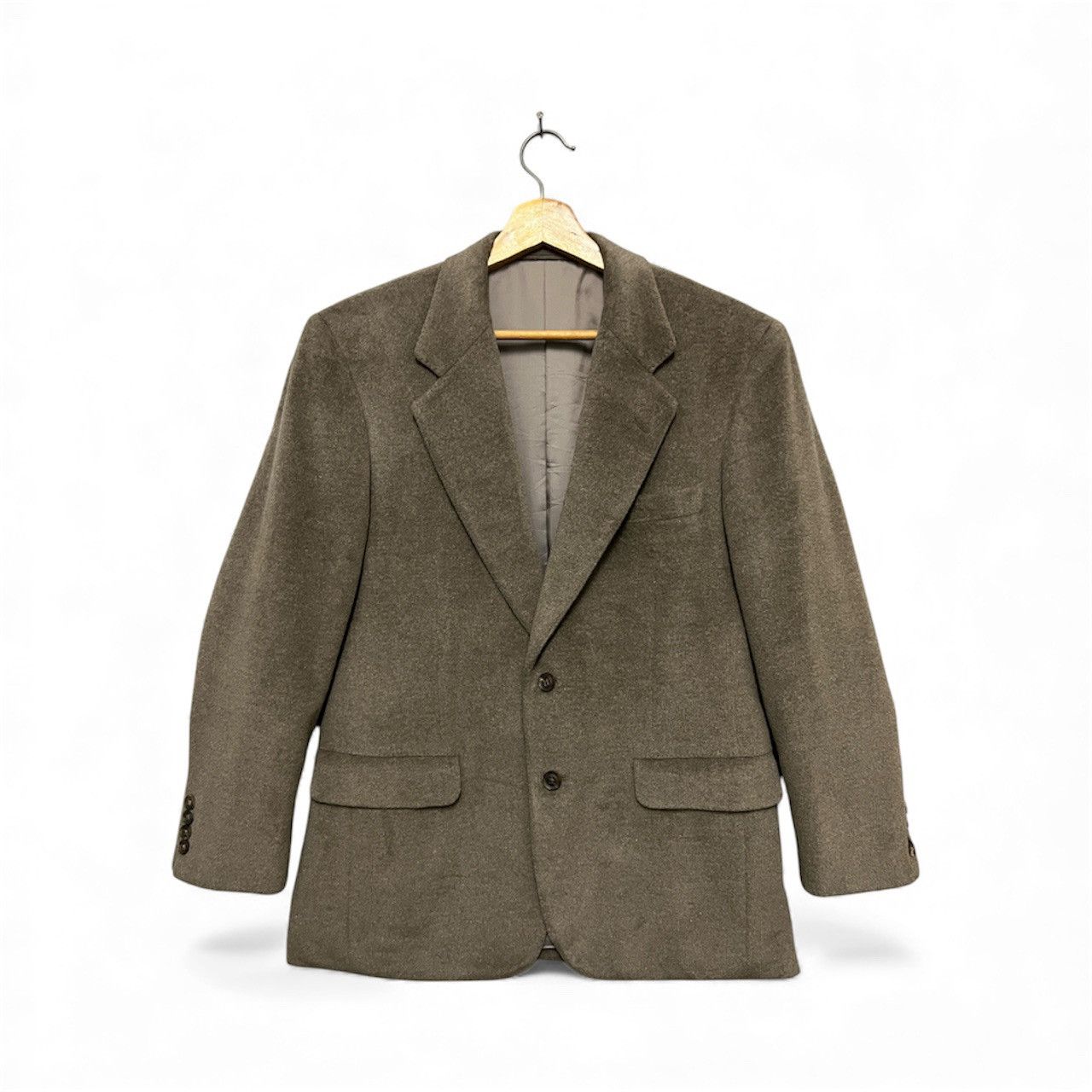 Burberry 398. Vintage 90s Burberrys Wool Angora Blazer Size 44S - 1 Thumbnail