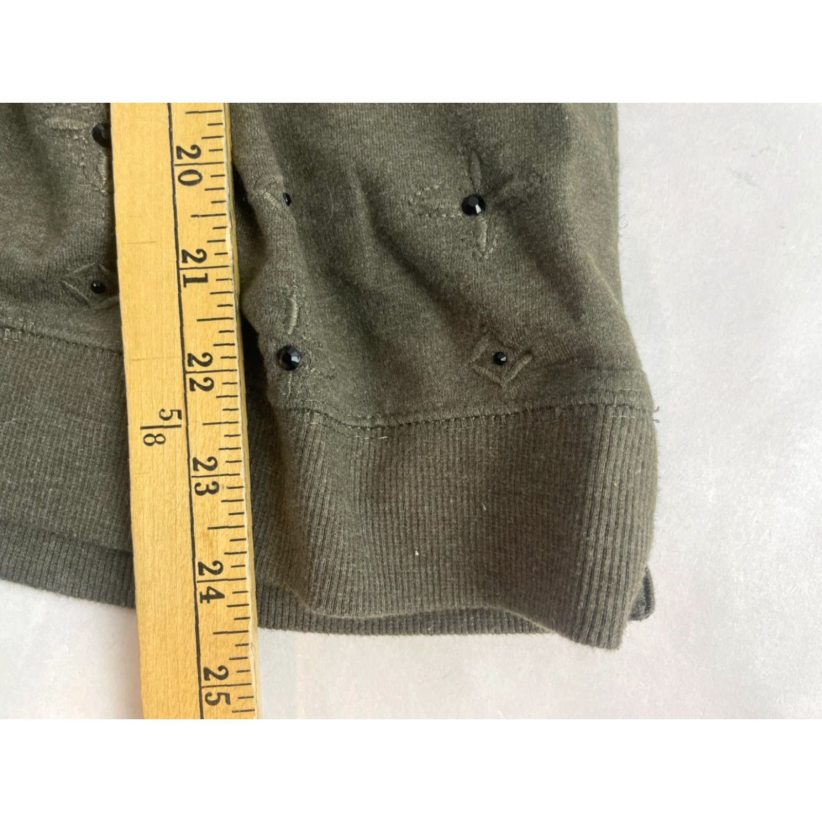 Vintage VINTAGE Relativity Sweater Womens Large Green Jeweled Pullover Size L / US 10 / IT 46 - 4 Thumbnail