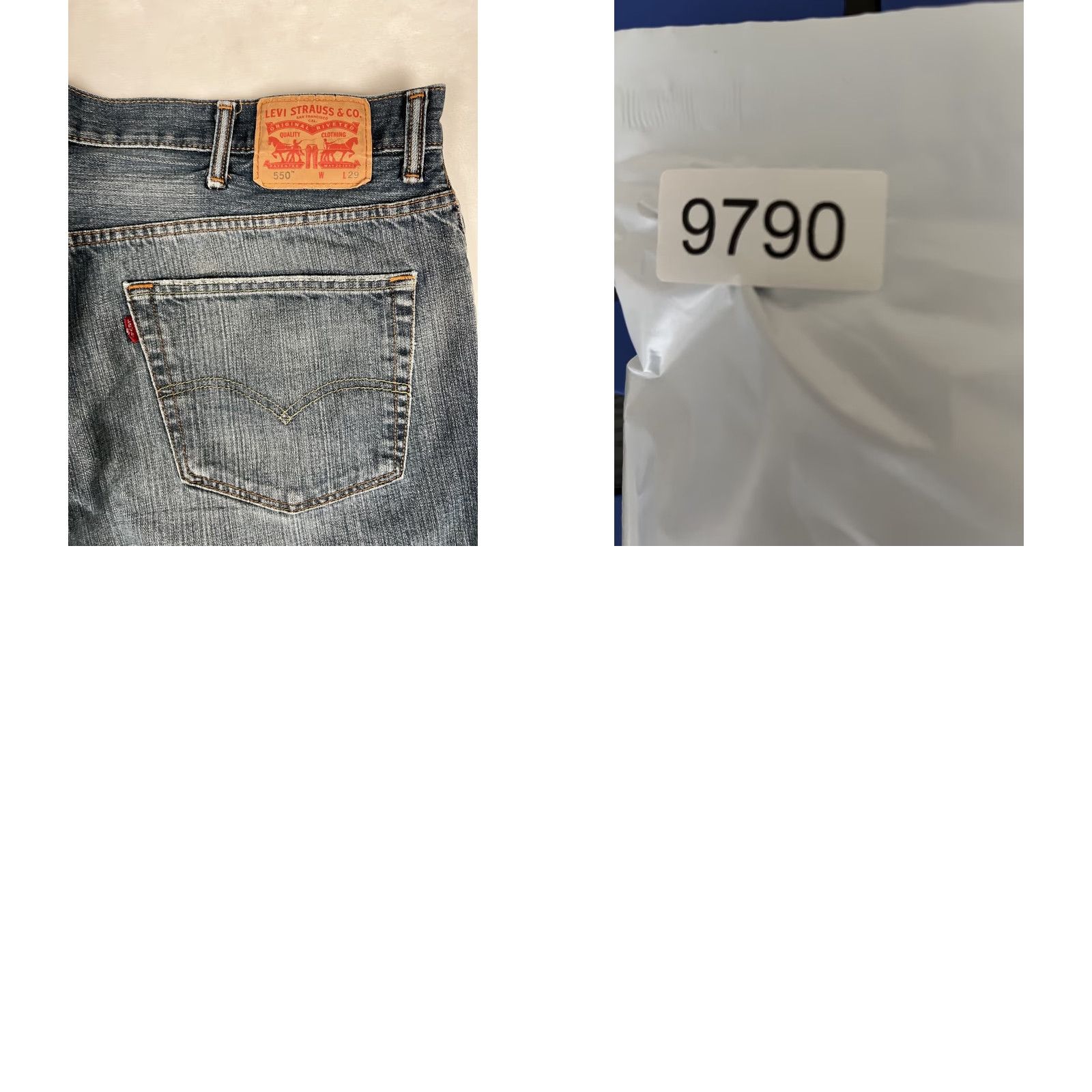 Levi's VINTAGE Levi’s 550 Jeans 42x29 Blue Denim Relaxed Straight Men's Regular 5-Pocket USA 90s Grunge Mexico High Quality Denim Jeans Size US 42 / EU 58 - 8 Thumbnail