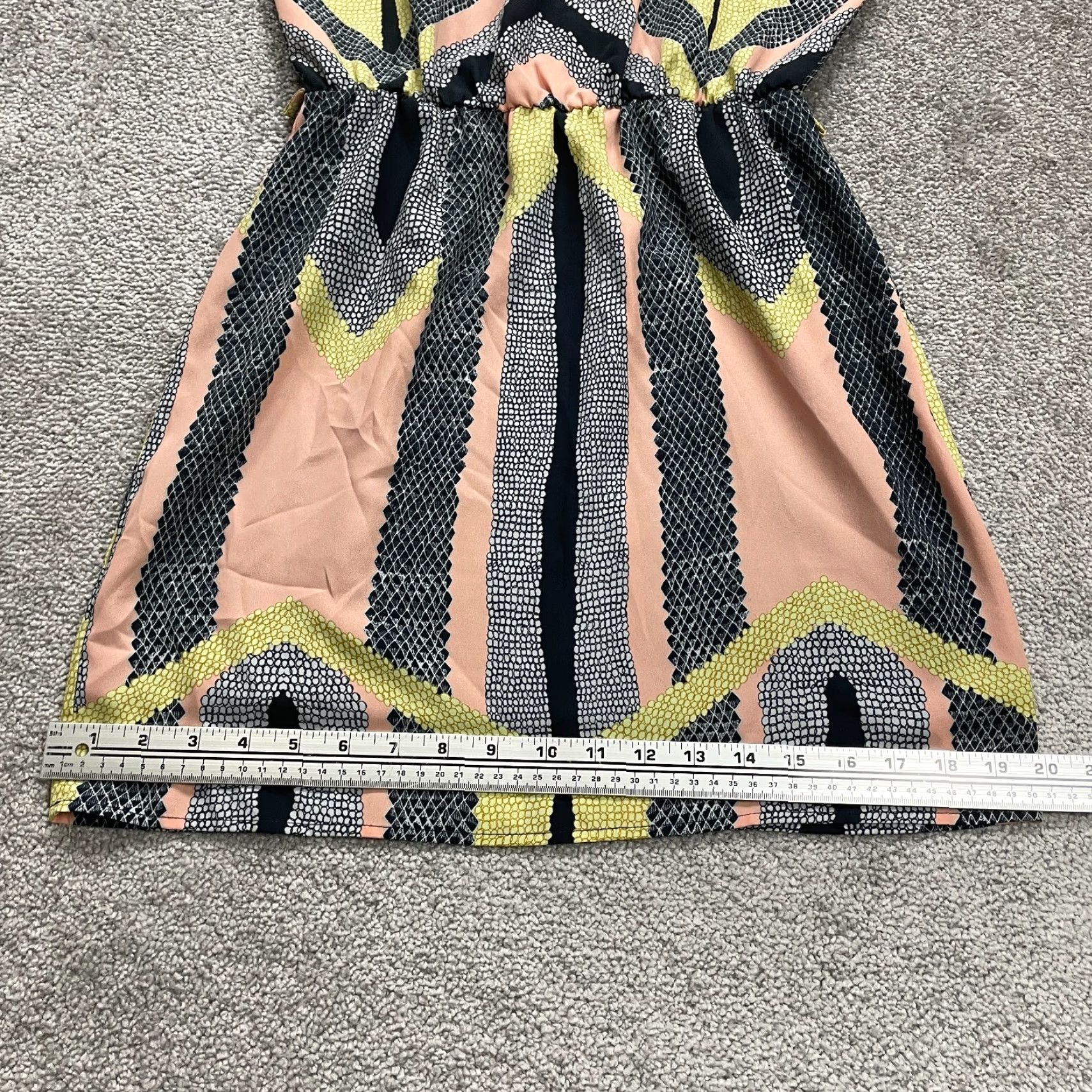 AQUA Aqua Dress Womens Small Multicolor Geometric Knit Midi Sheath Round Neck Casual Sleeve Lightweight Size S / US 4 / IT 40 - 7 Thumbnail