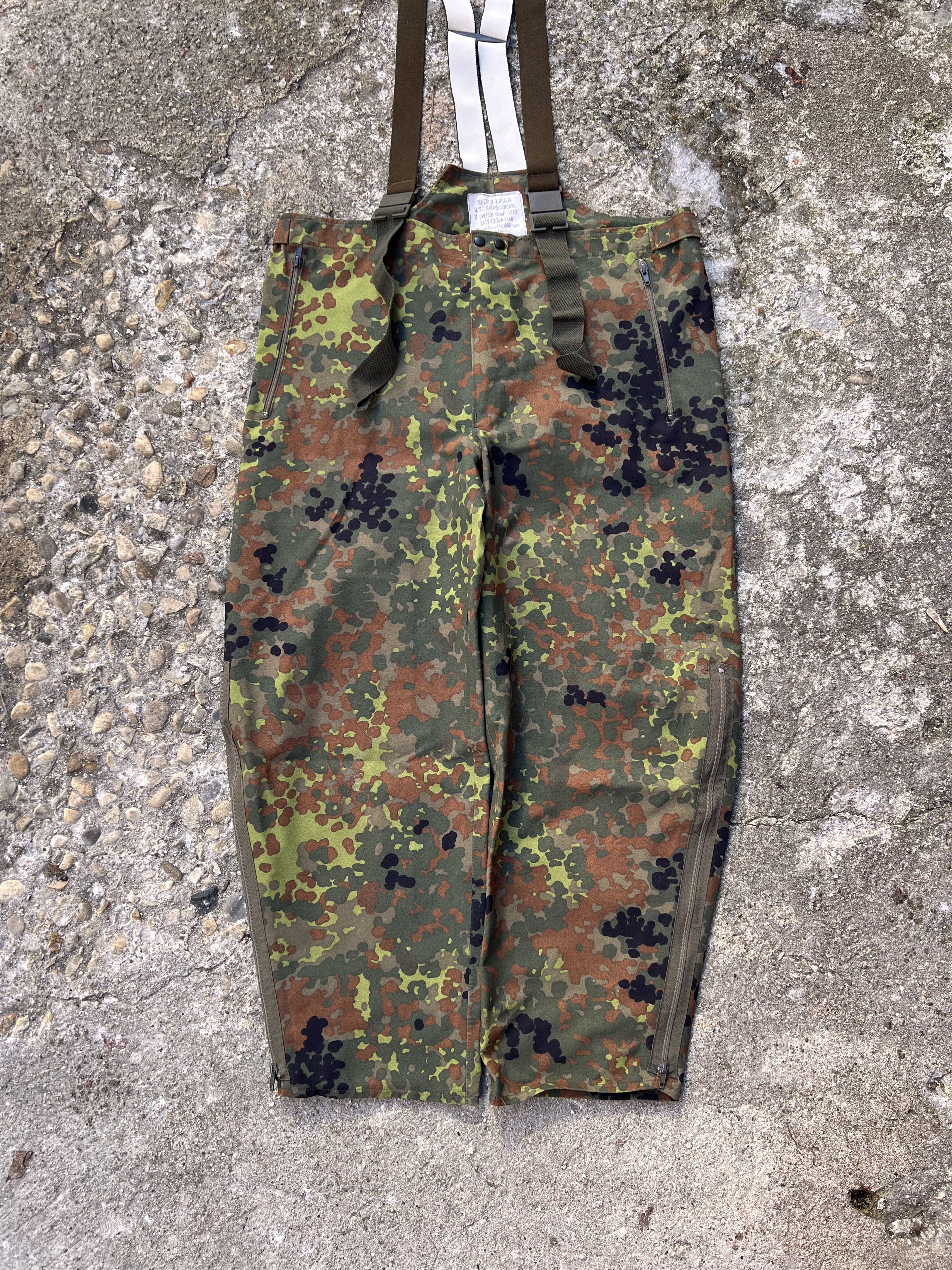 Goretex × Vintage VTG 1993 German Military Flecktarn Camo Goretex Bib Pants Size US 36 / EU 52 - 3 Thumbnail