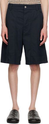 Bottega Veneta o1loc1c0426 790316 Light Cotton Twill Cargo Short in Navy Size US 32 / EU 48 - 1 Thumbnail