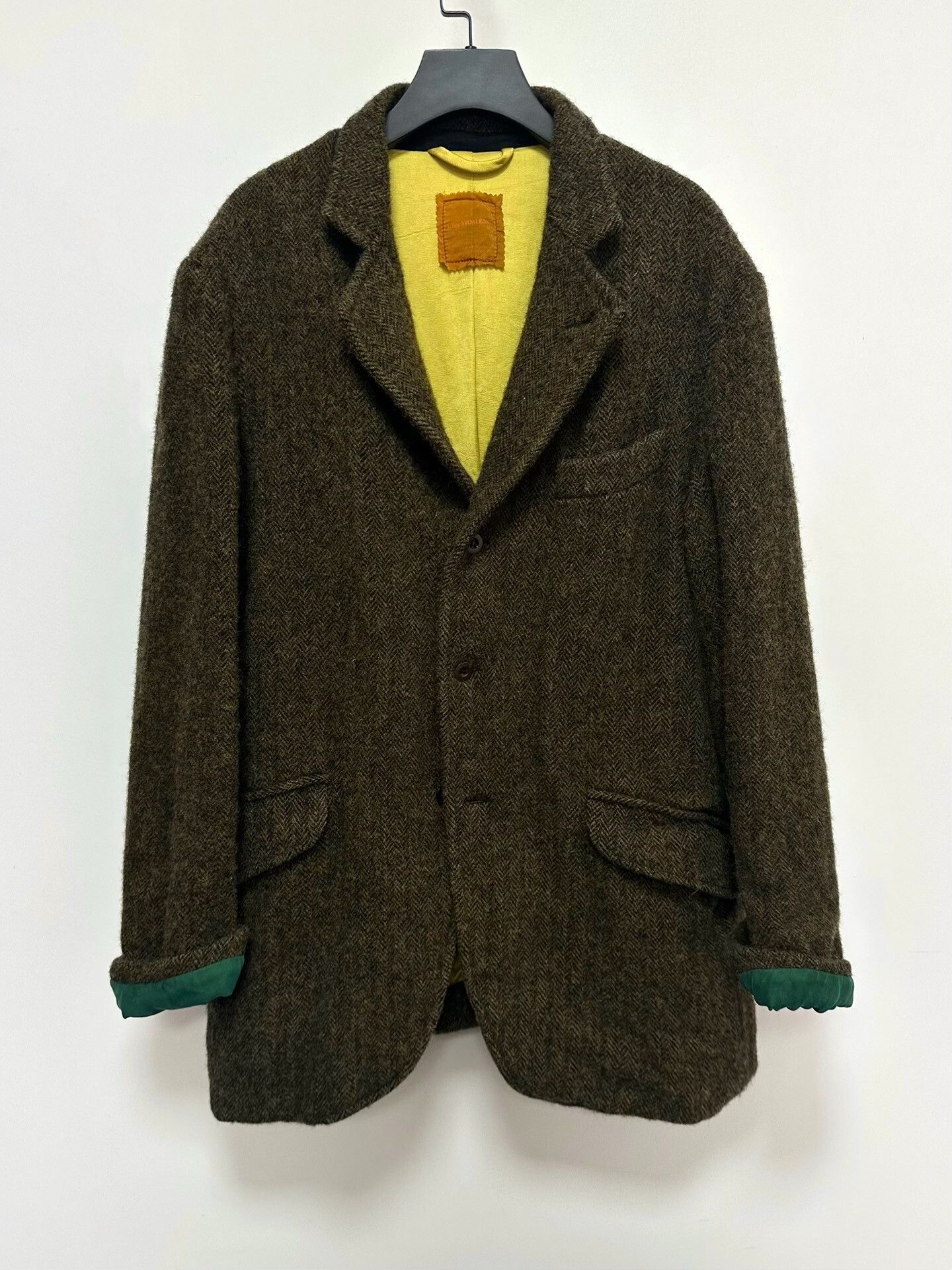Casey Vidalenc classic brown Harris wool silk jacket Size US L / EU 52-54 / 3 - 1 Thumbnail