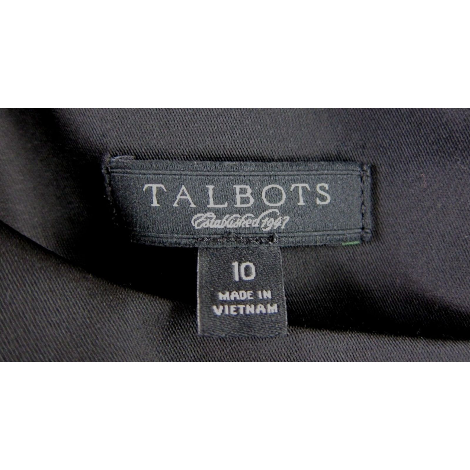 Talbots VINTAGE TALBOTS Classic Black Gathered Sleeveless Midi Party Cocktail Sheath Dress 10 Size L / US 10 / IT 46 - 4 Thumbnail