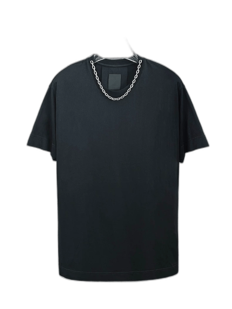 Givenchy Givenchy Givenchy Black Short Sleeve TShirt with Chain -25 Size US L / EU 52-54 / 3 - 1 Thumbnail