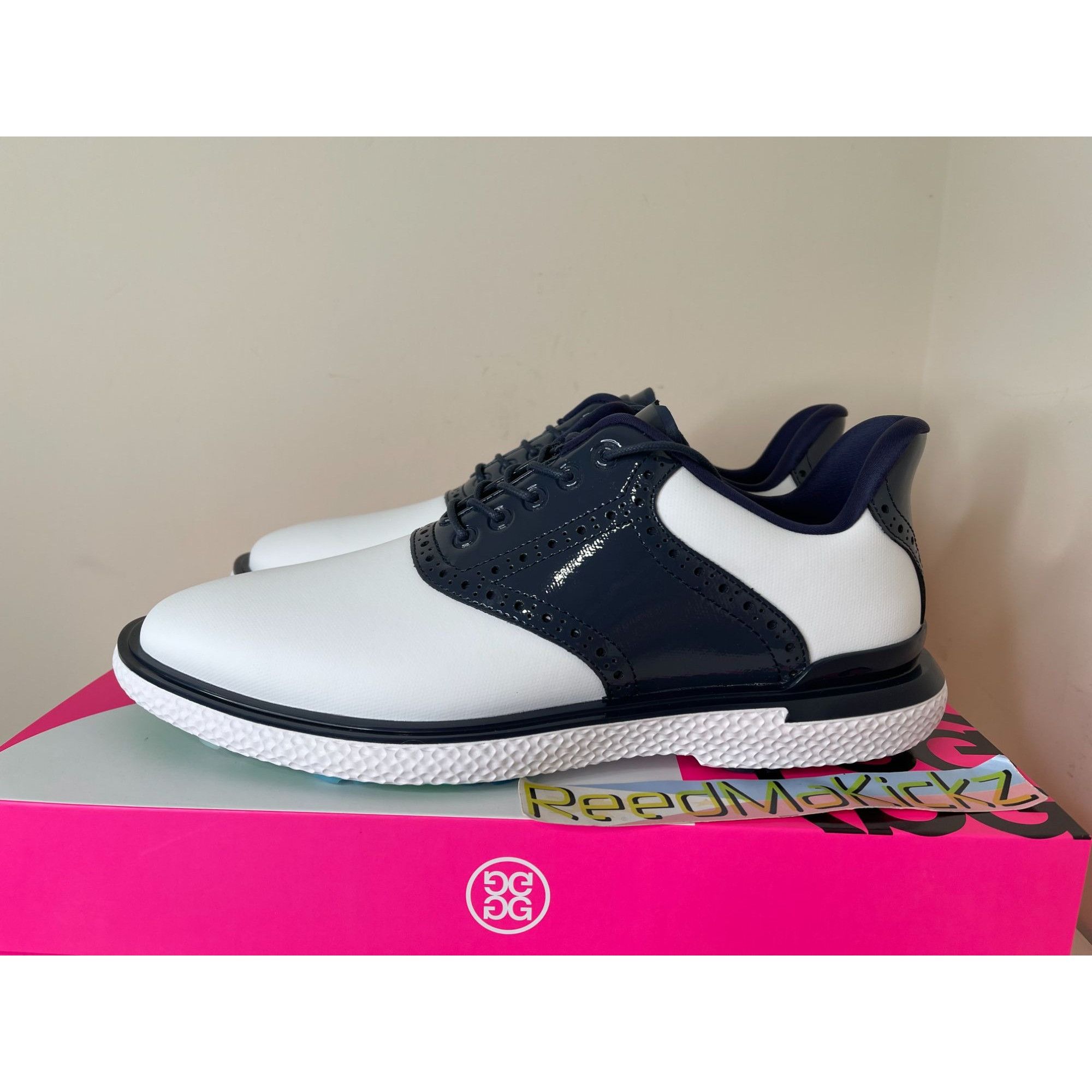 G/FORE G/FORE GALLIVAN2R SADDLE GOLF SHOES WHITE NAVY MENS 8US Size US 8 / EU 41 - 1 Thumbnail