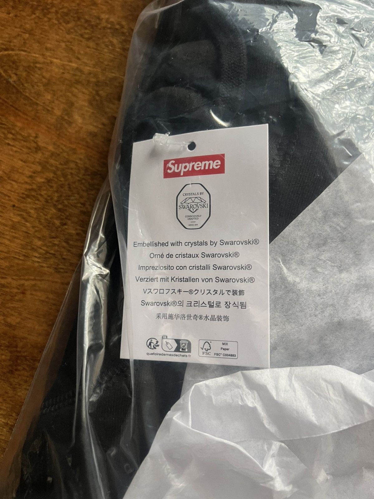 Supreme × Swarovski Supreme Swarovski Motion Logo Hoodie Black Size US L / EU 52-54 / 3 - 4 Thumbnail