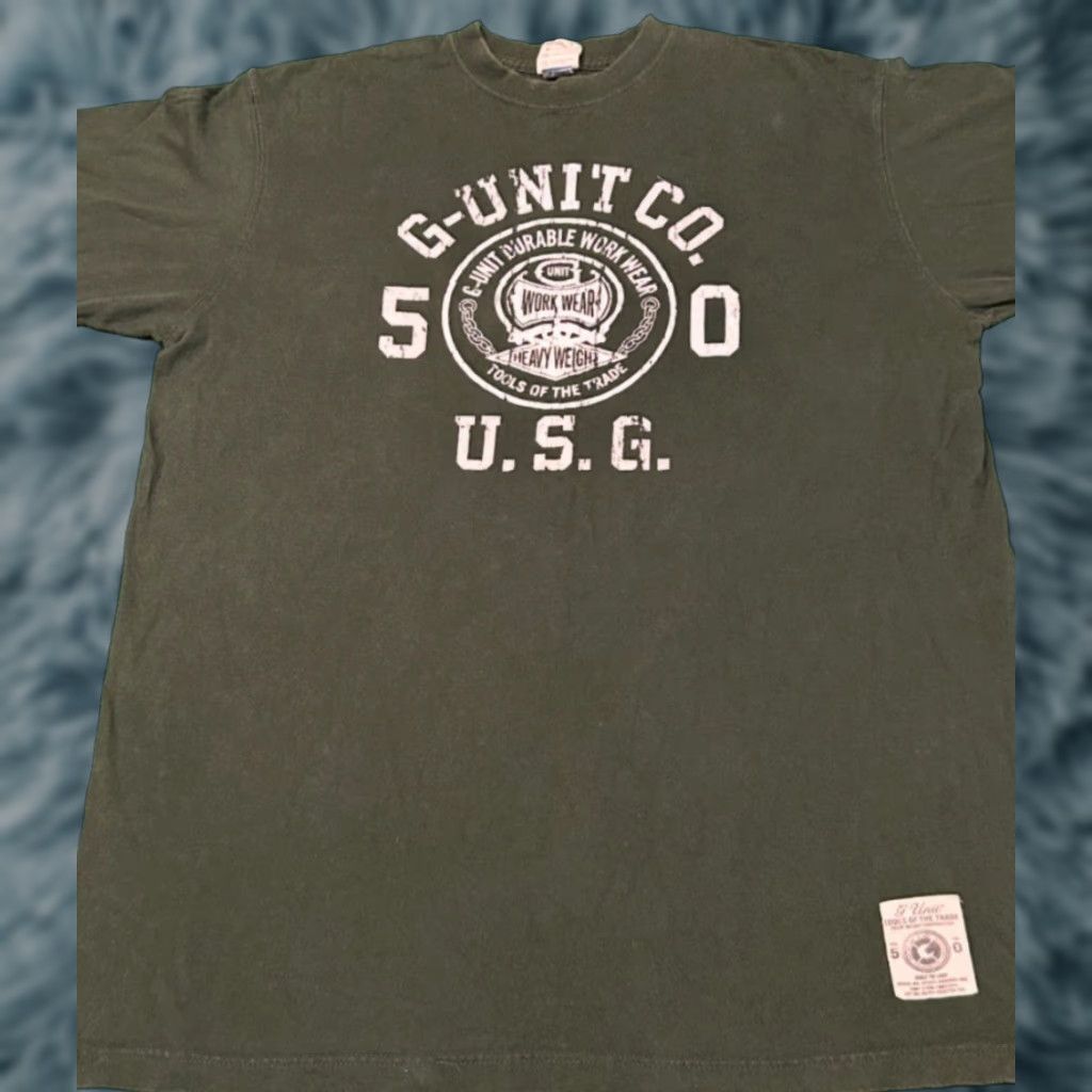 Vintage VINTAGE G Unit 50 Cent Work Wear VTG Shirt Mens XL Green Hip Hop Y2K 2000s 1990s Shirt Mens XL Green Hip Hop Y2K 2000s 1990s Size US XL / EU 56 / 4 - 1 Thumbnail