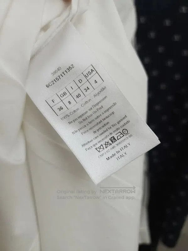 Dior Dior White Cotton Long Sleeve Dress . Size S / US 4 / IT 40 - 8 Thumbnail