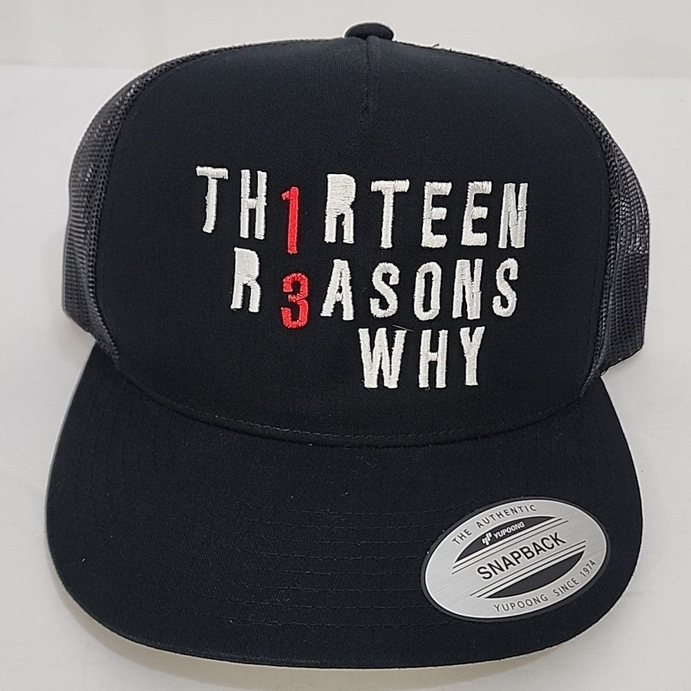 Other YUPOONG Thirteen Reasons Why TV Series Crew Hat NWT Trucker Size ONE SIZE - 1 Thumbnail