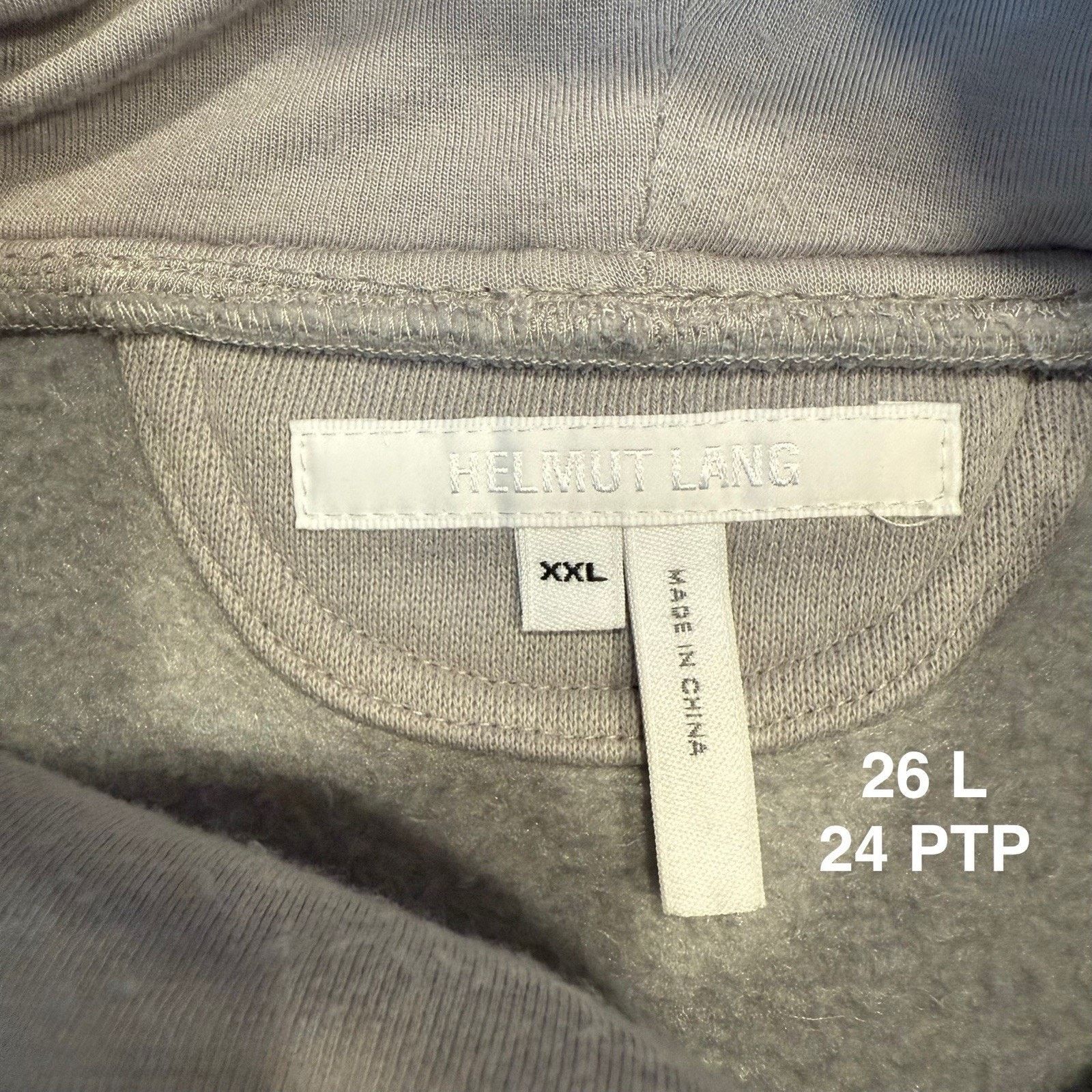 Helmut Lang Helmut Lang Hoodie Women's Gray Cowl Neck Fleece Pullover Size XXL / US 16-18 / IT 52-54 - 7 Thumbnail