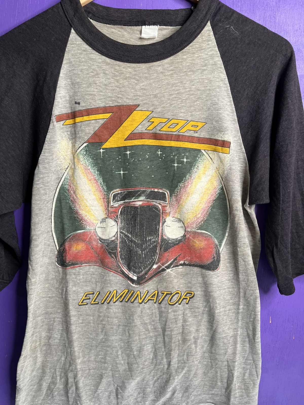 Band Tees × Vintage Vintage 1983 ZZ Top eliminator tour raglan t-shirt Size US M / EU 48-50 / 2 - 3 Thumbnail