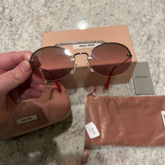 Miu Miu Miu Miu‎ Evolution 54mm Rimless Round Sunglasses - NWT Size ONE SIZE - 5 Thumbnail