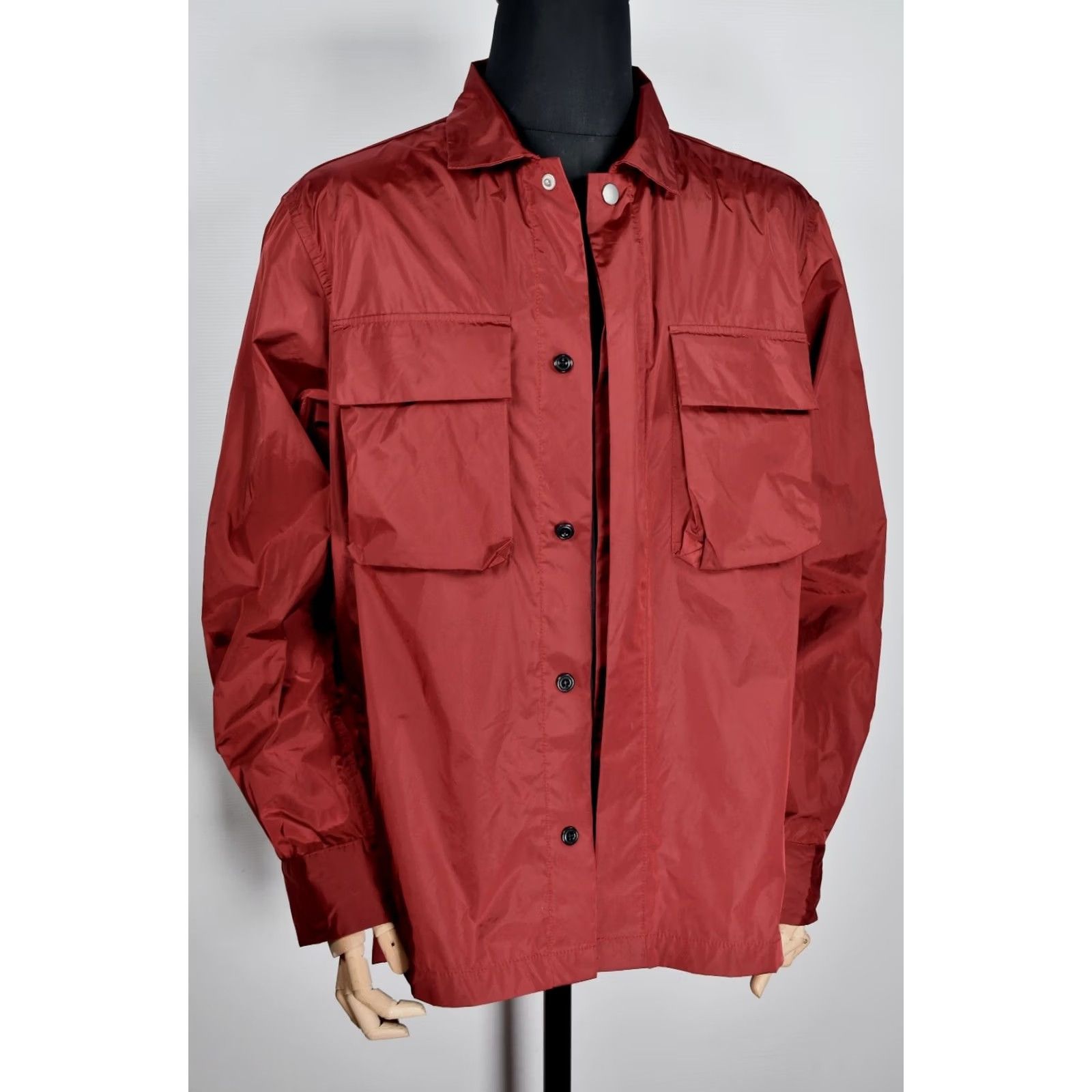 Albam Albam Jacket Regular Fit XL Burgundy Nylon 80%/20% Cotton Men's Spring Fall Winter Casual Shirt? Size US XL / EU 56 / 4 - 4 Thumbnail