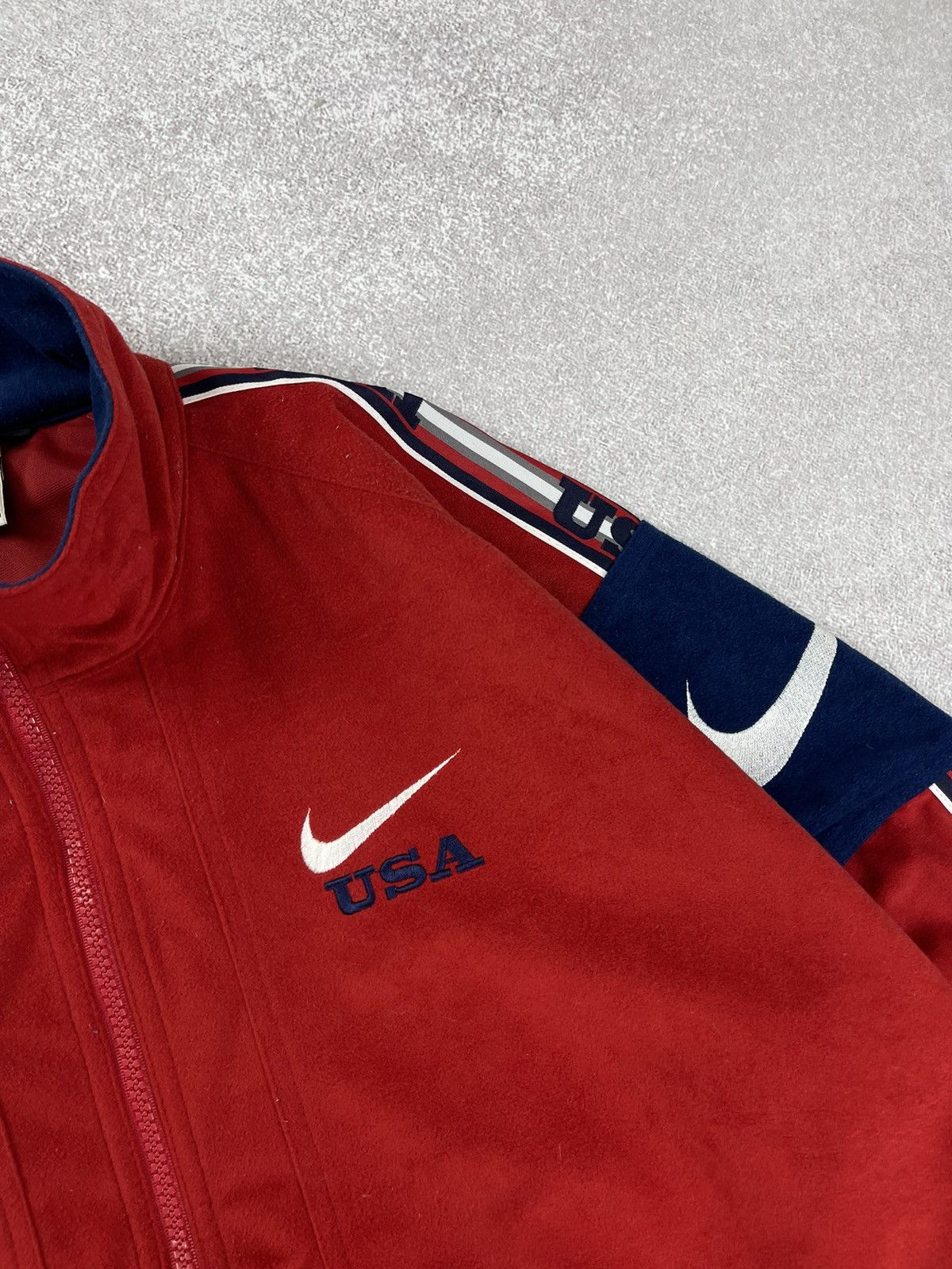 Nike × Vintage Vintage Nike USA Velvet Track Jacket Size S Size US S / EU 44-46 / 1 - 5 Thumbnail