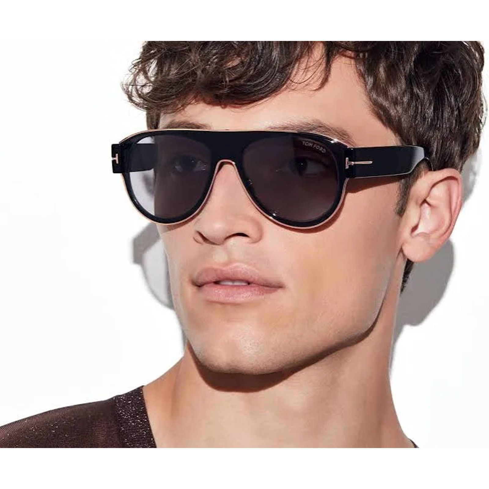 Tom Ford New! TOM FORD Lyle-02 Sunglasses TF1074 01C, Authentic Size ONE SIZE - 4 Thumbnail