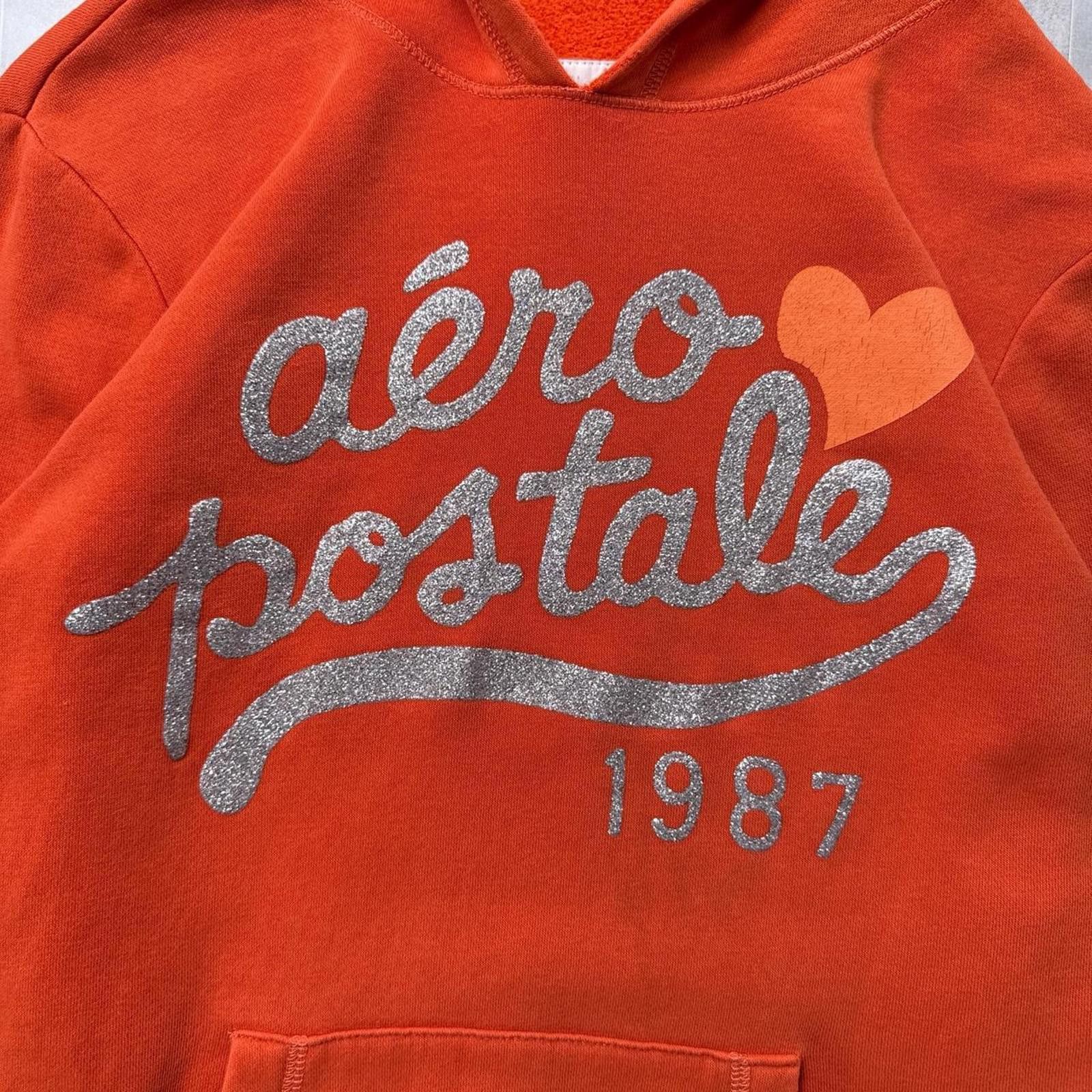Aeropostale Y2K Aeropostale Orange 00s Hoodie Jacket Size S / US 4 / IT 40 - 4 Thumbnail