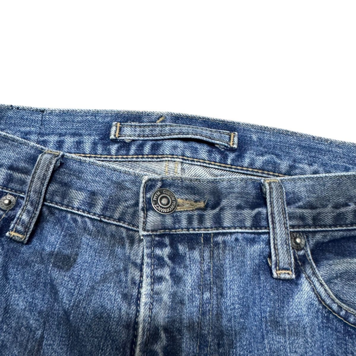 PPFM PPFM Distressed Denim Painted Airbrush Side Striped Jeans Size US 33 - 6 Thumbnail