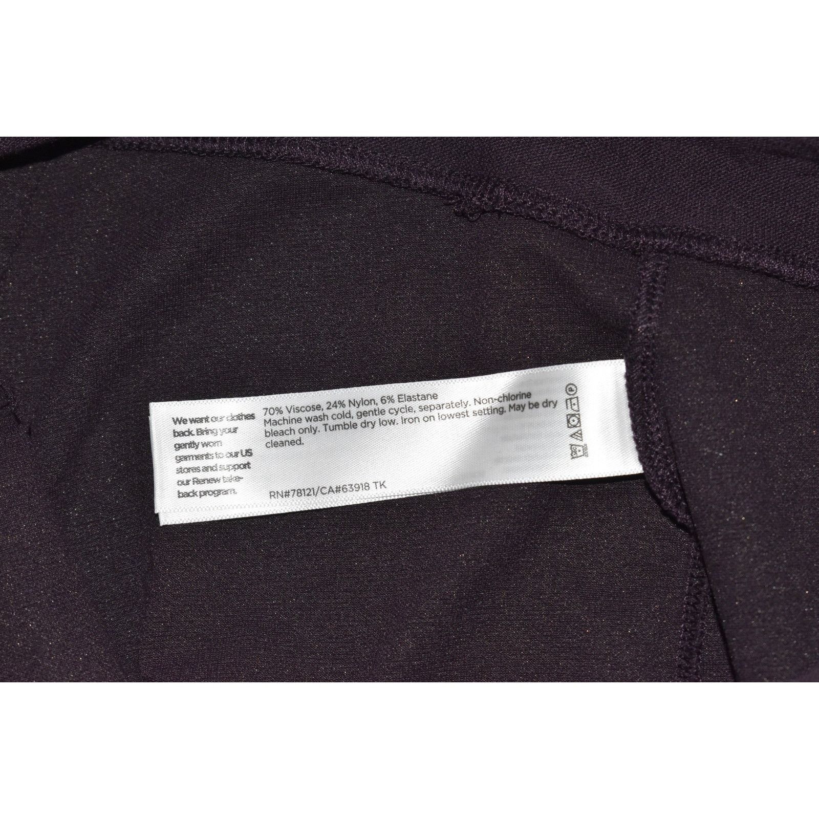 Eileen Fisher A5 NEW EILEEN FISHER Purple Stretch Viscose Pants Size L Size 34" / US 12 / IT 48 - 5 Thumbnail